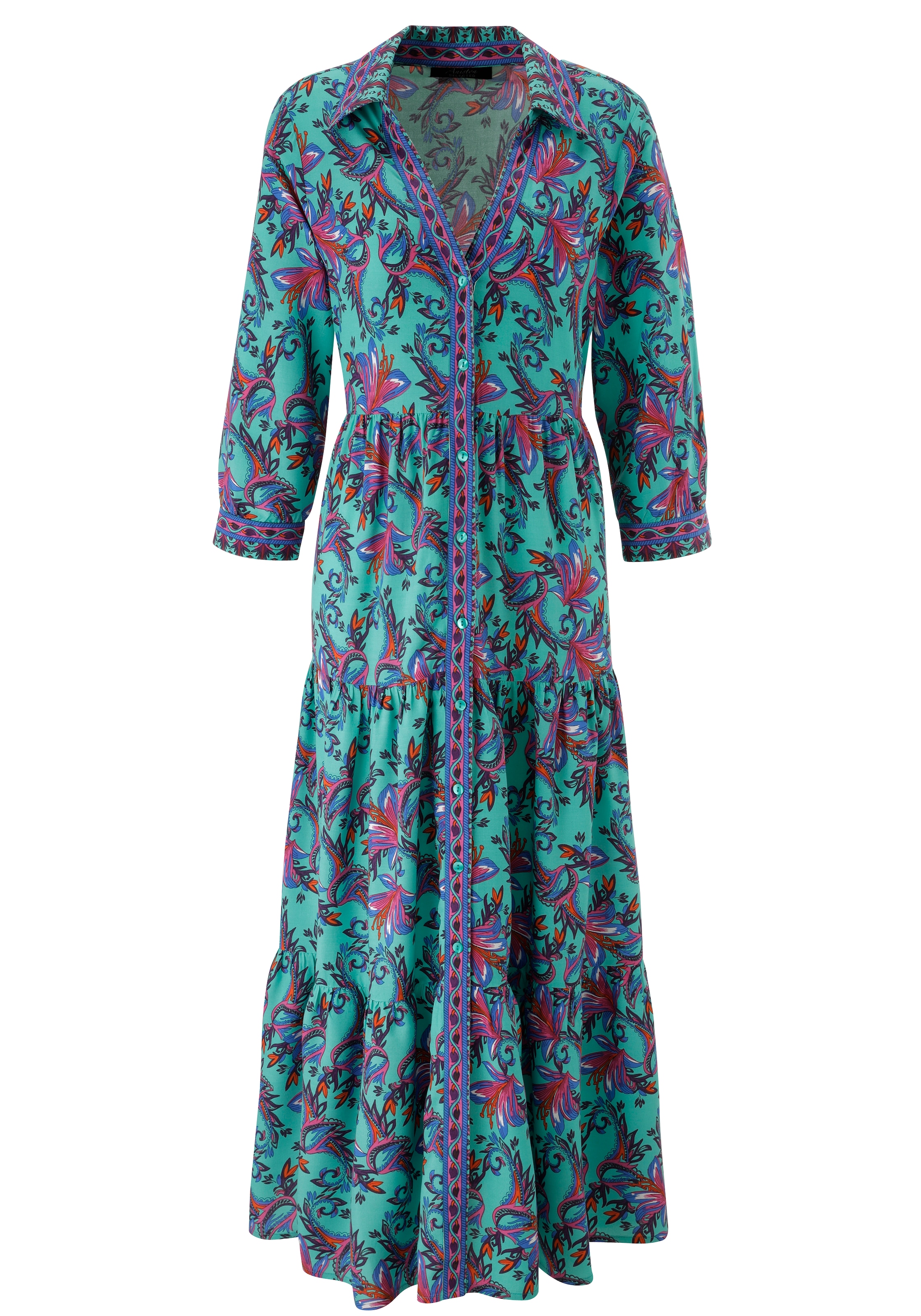 Aniston SELECTED Maxikleid in fantasievoller Ranken- und Blütendruck - NEUE KOLLEKTION