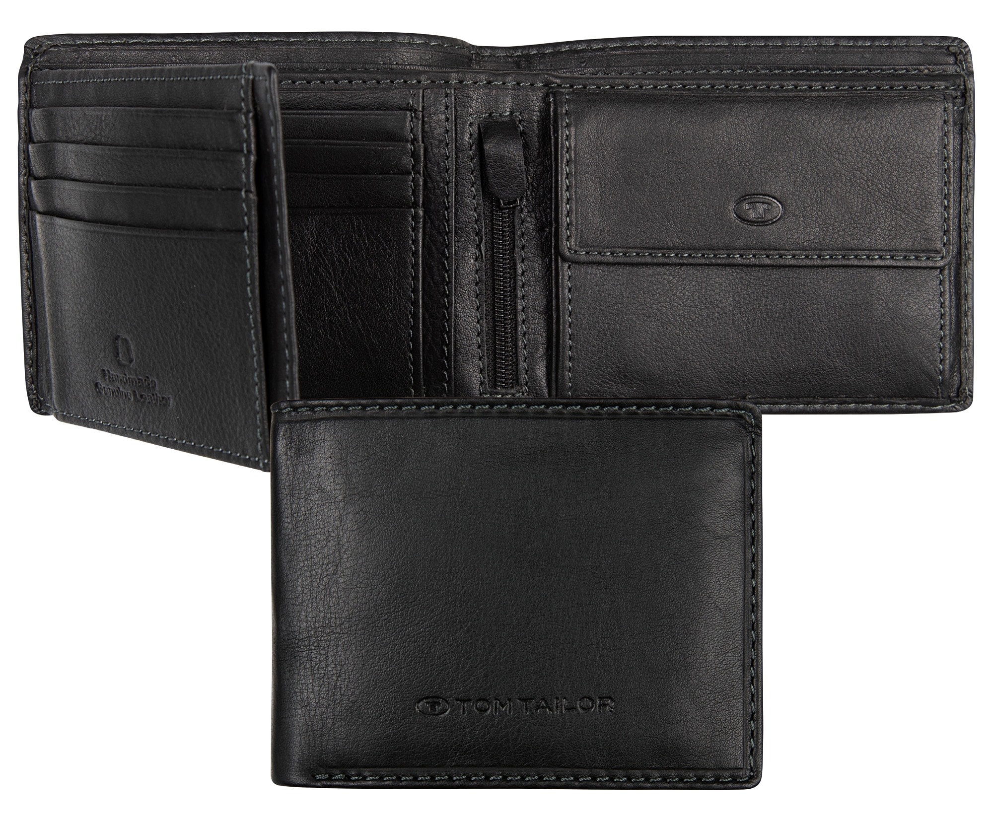 TOM TAILOR Geldbörse »LARY« im Querformat aus echtem Leder