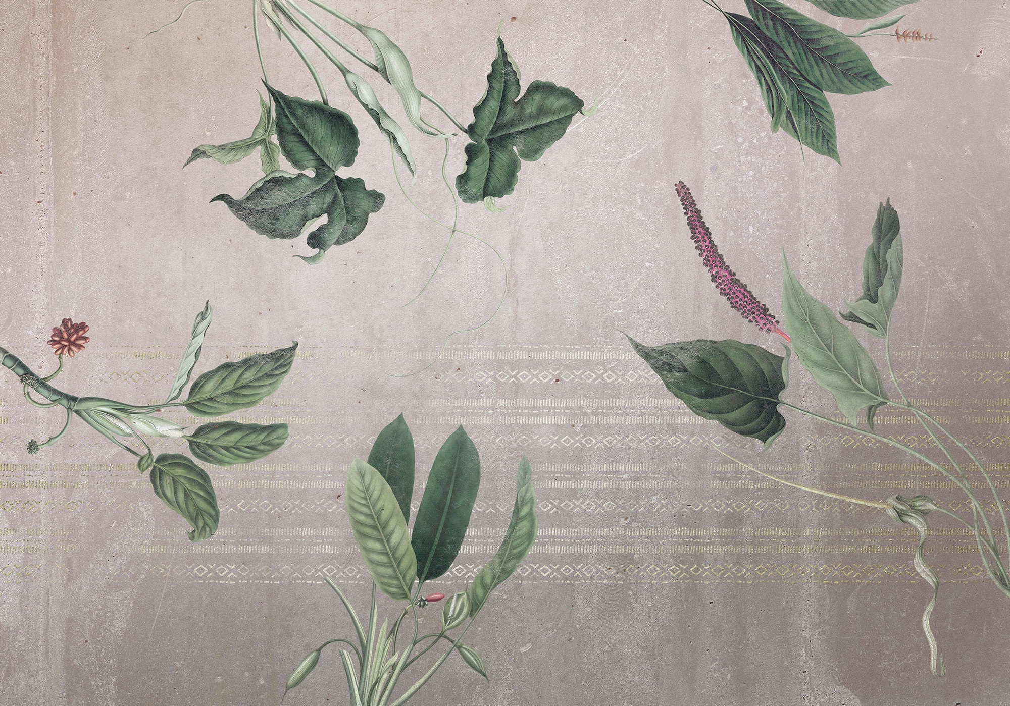 Image of Komar Vliestapete "Digitaldruck Vlies - Tropic Concrete - Grösse 400 x 280 cm" bedruckt glatt Wohnzimmer, Schlafzimmer