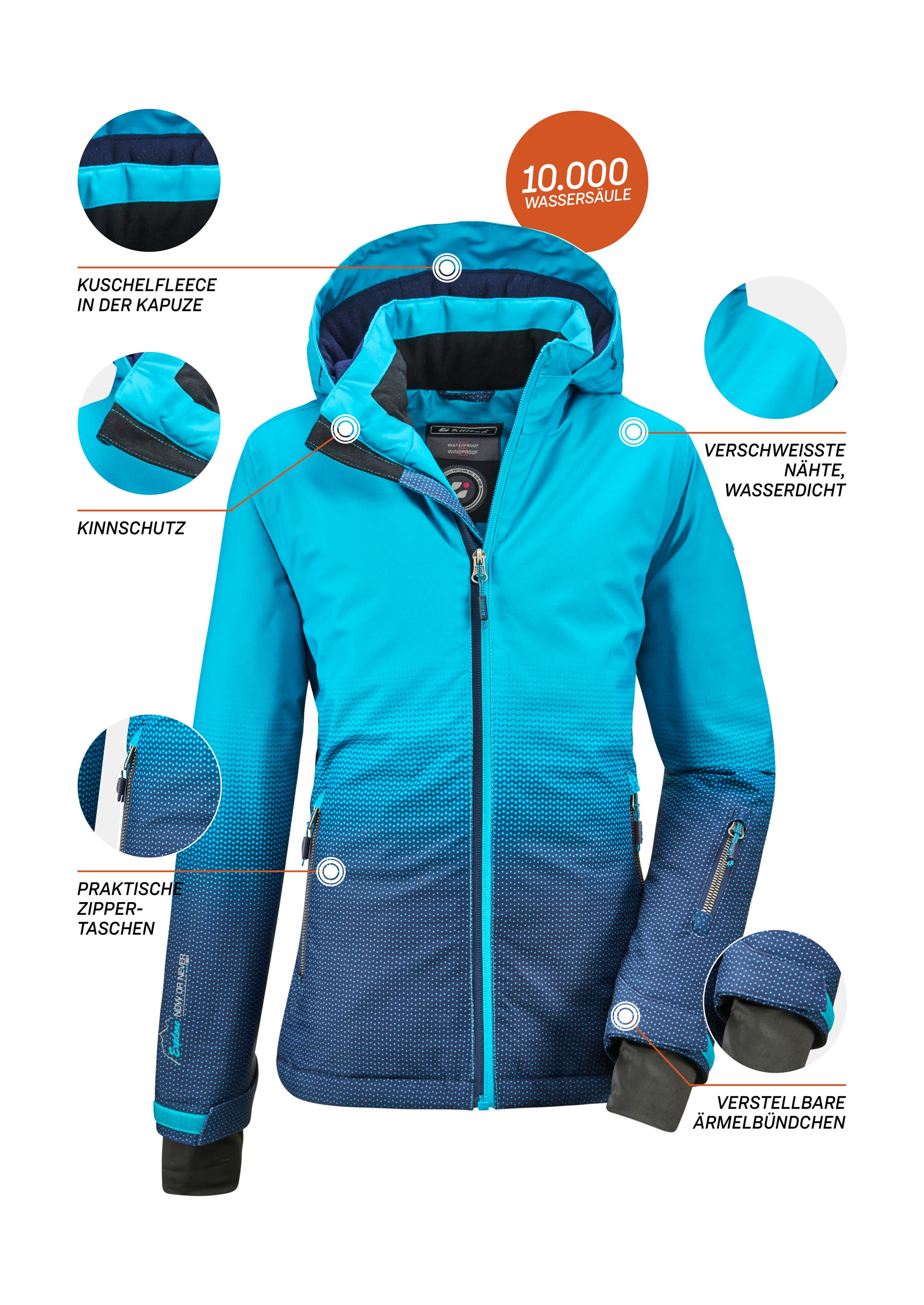 Killtec Outdoorjacke »Lynge GRLS JCKT E«, Mädchenjacke, wasserdicht/winddicht, 10.000 mm Wassersäule