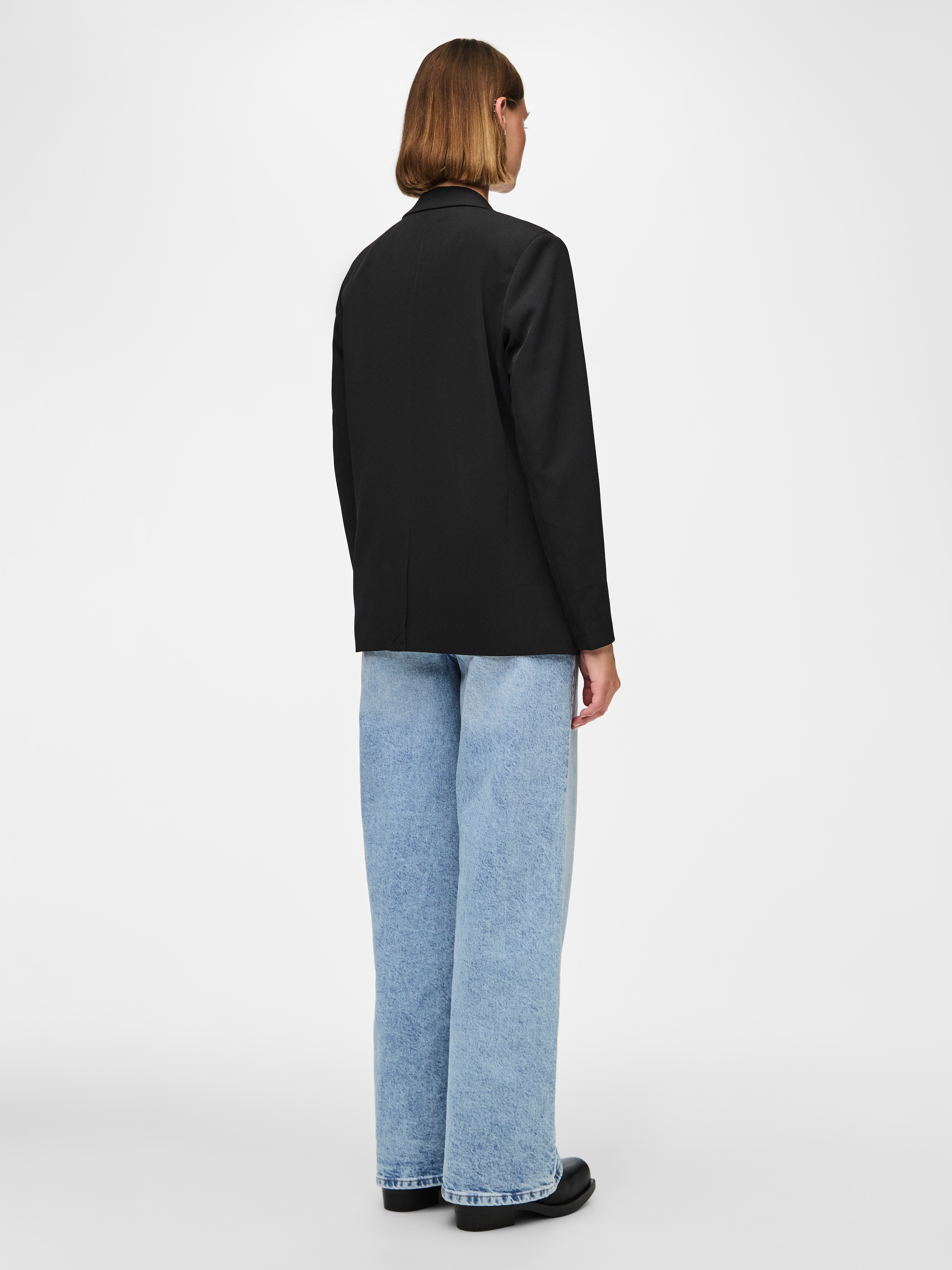 pieces Longblazer »PCBOZZY LS DETAIL BLAZER NOOS BC«, mit Leo Futter