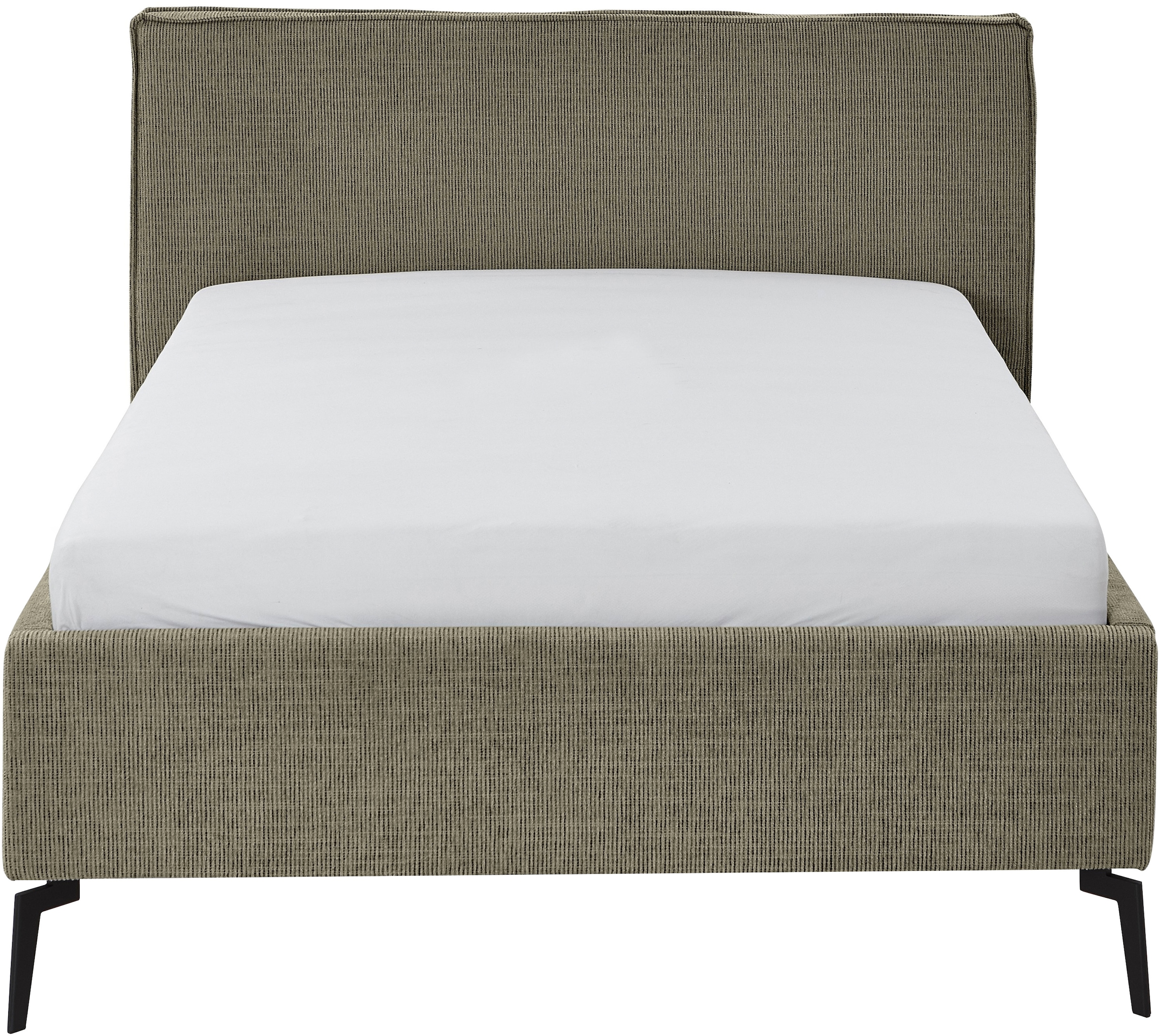 meise.möbel Lit rembourré »Riva II« mit schwarzen Metallfüssen, wahlweise mit Bettkasten