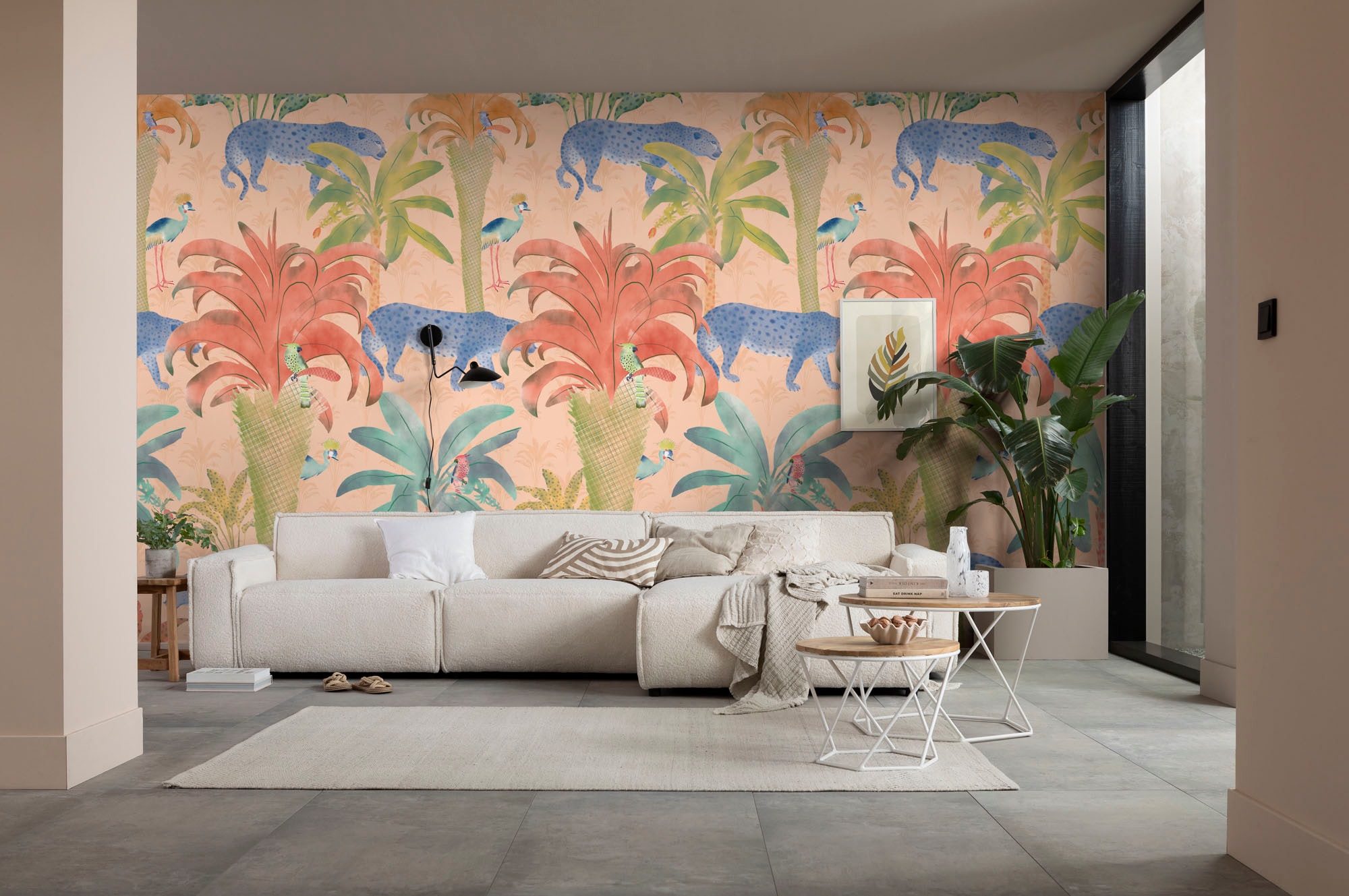 Image of Komar Fototapete "Digitaldruck Vlies - Safari Pattern - Grösse 300 x 250 cm" bedruckt glatt Wohnzimmer, Schlafzimmer