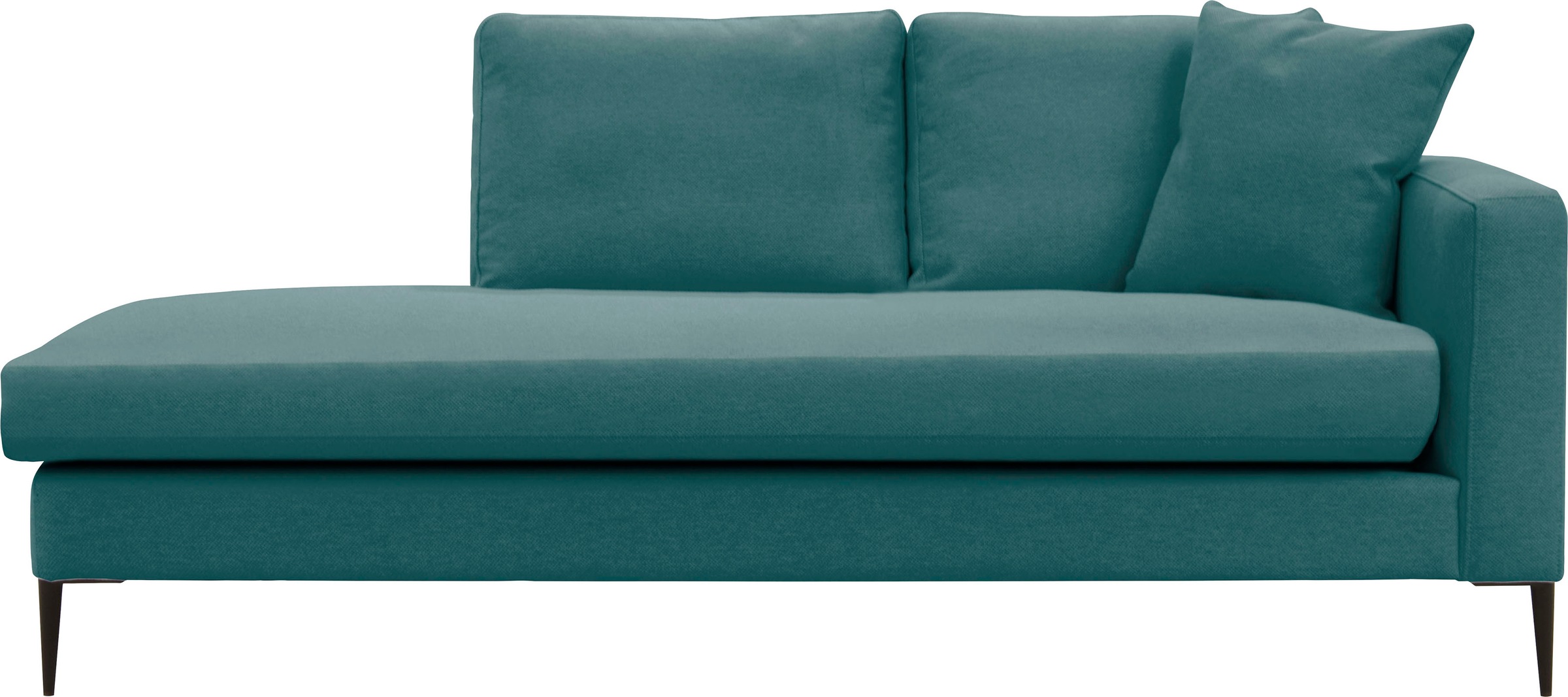 Leonique Recamiere »Cozy Chaiselongue, Masse B/T/H: 195/97/80 cm«, mit losen Kissen und Metallbeinen, Armlehne links oder rechts wählbar