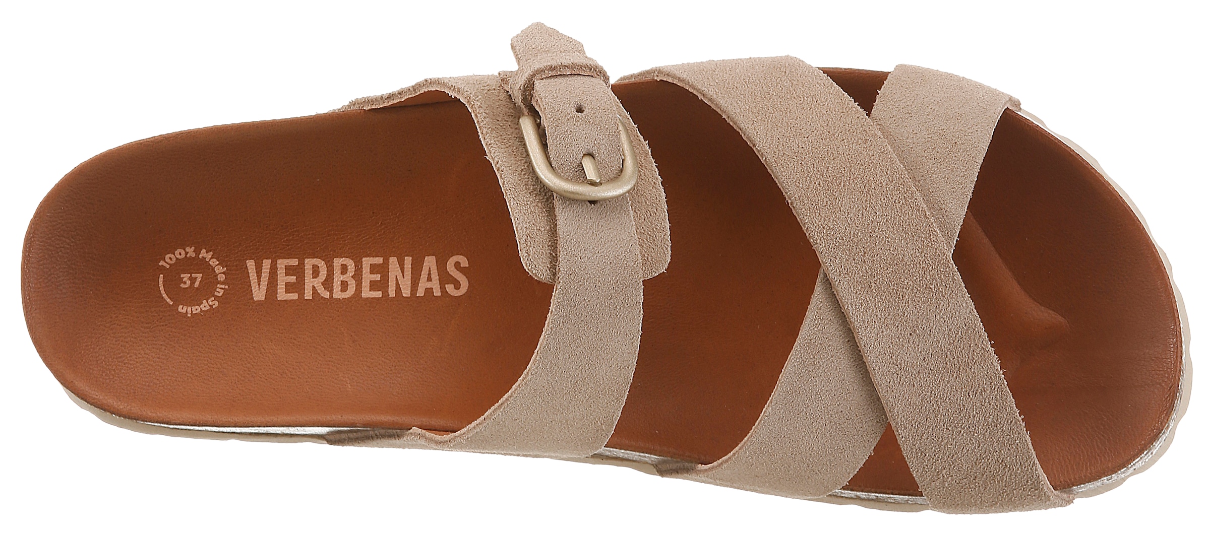 VERBENAS Pantolette »RUBI SERRAJE«  Chaussure d’été, chausson, chaussure de vacances avec boucle réglable