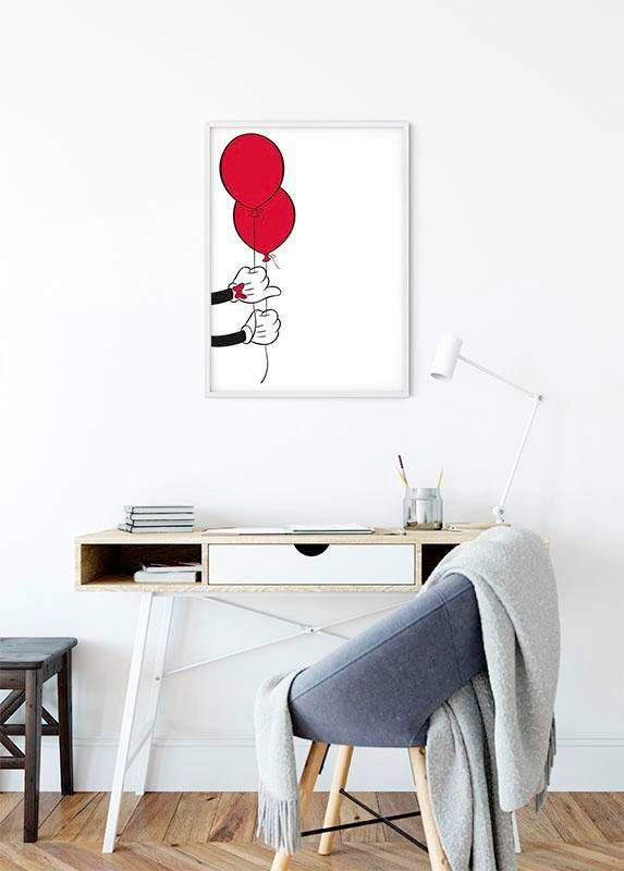 Komar Bild »Mickey Mouse Balloon«, Disney, (1 St.), Wandbild zur Dekoration im Kinderzimmer - ohne Rahmen