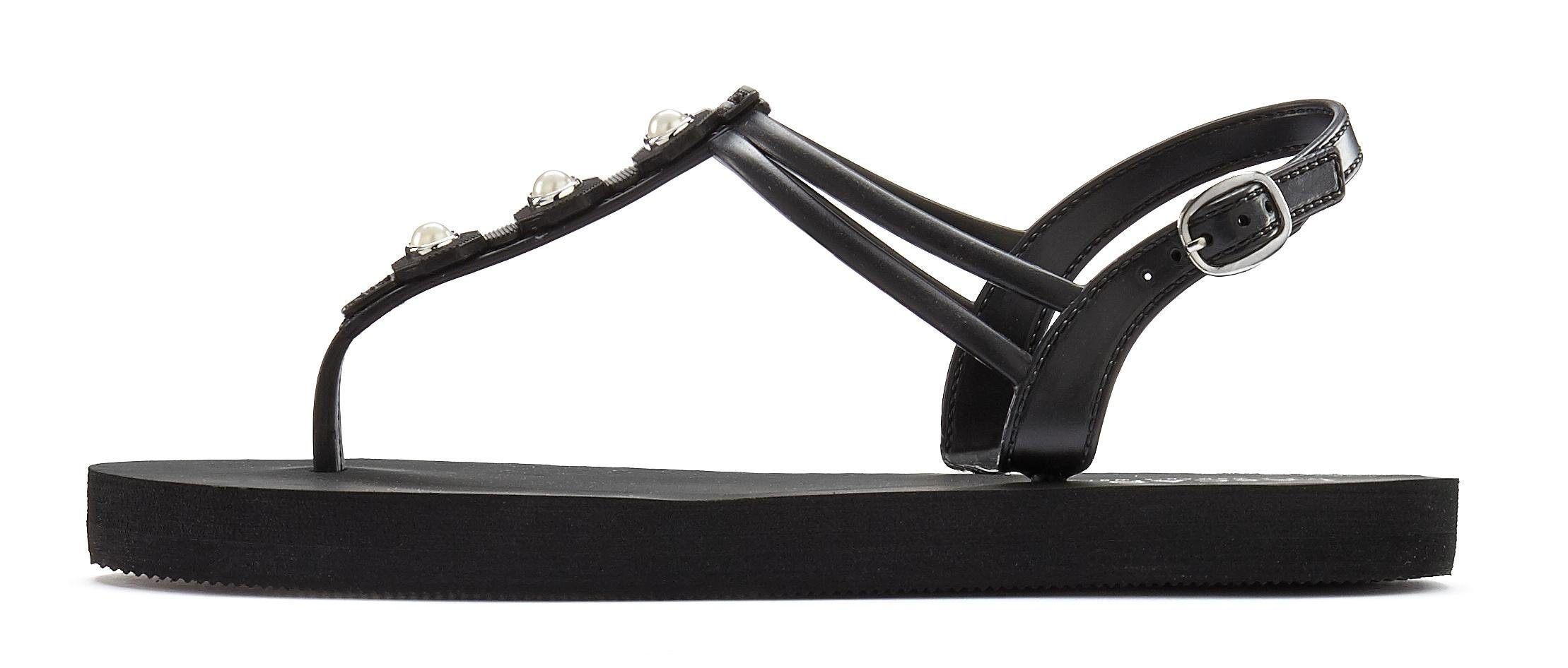 Image of LASCANA Zehentrenner, ultraleichte Sandale vegan mit kleinen Perlen bei Ackermann Versand Schweiz