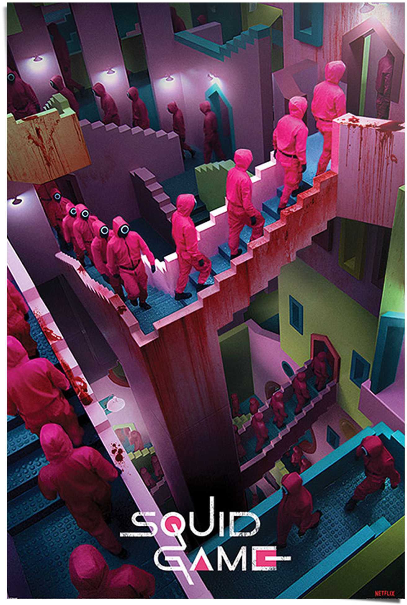 Image of Reinders! Poster »Squid Game - Treppen« bei Ackermann Versand Schweiz