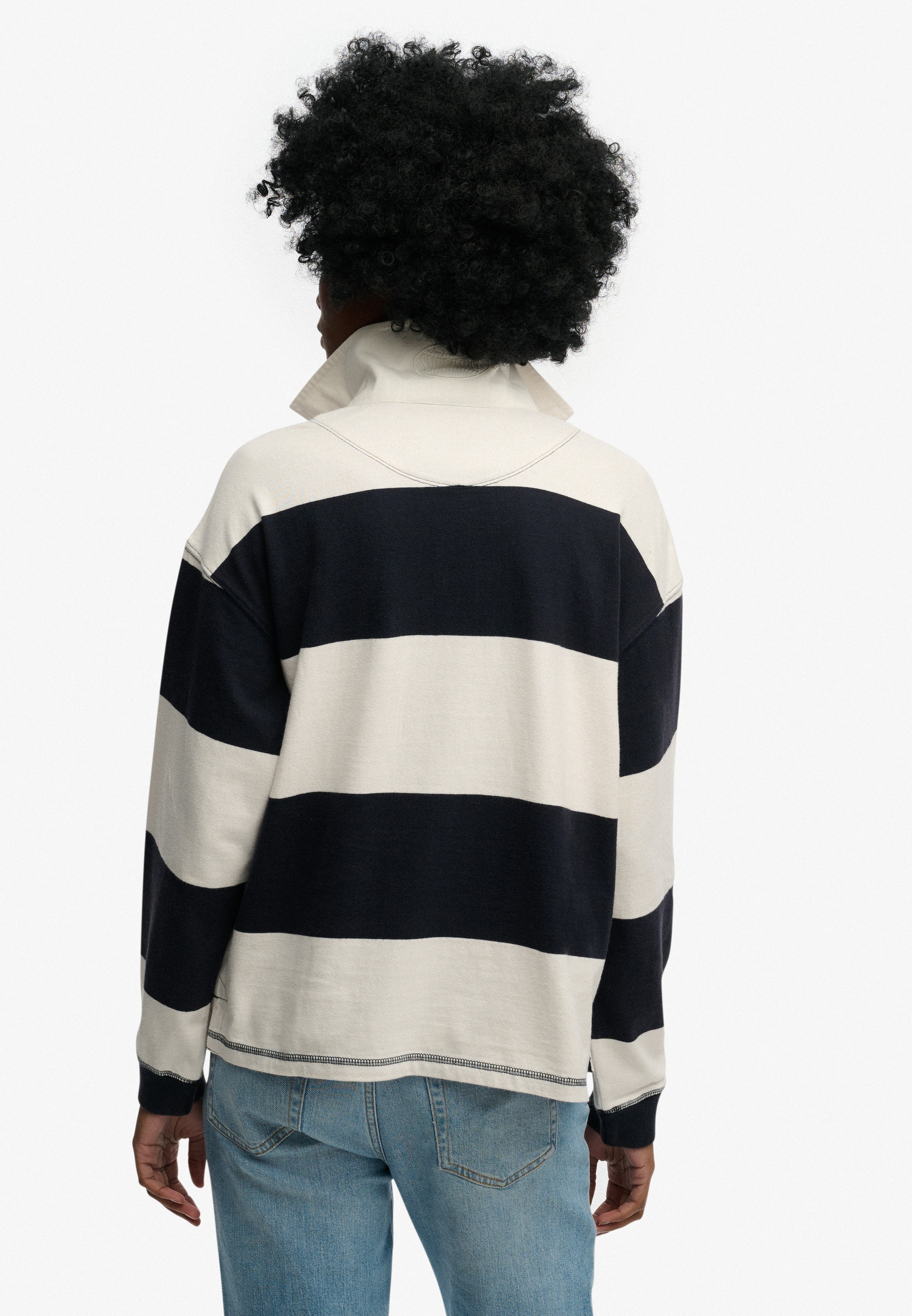 Superdry Langarm-Poloshirt »HERITAGE STRIPE RUGBY TOP«