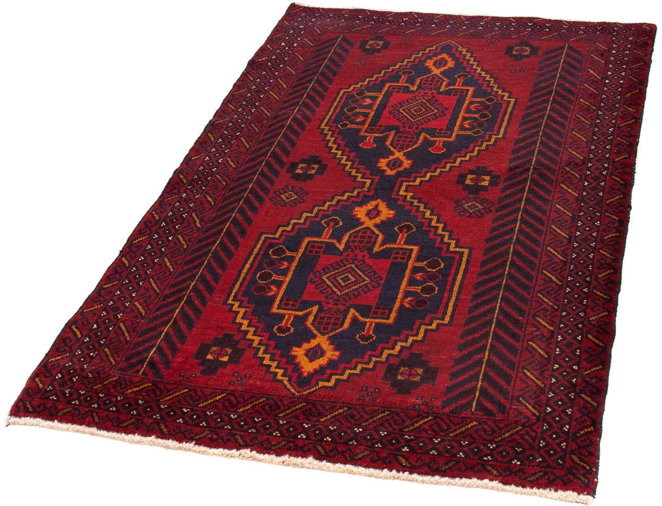 Image of morgenland Orientteppich »Belutsch - 147 x 89 cm - dunkelrot«, rechteckig, 8 mm Höhe, Wohnzimmer, Handgeknüpft, Einzelstück mit Zertifikat bei Ackermann Versand Schweiz