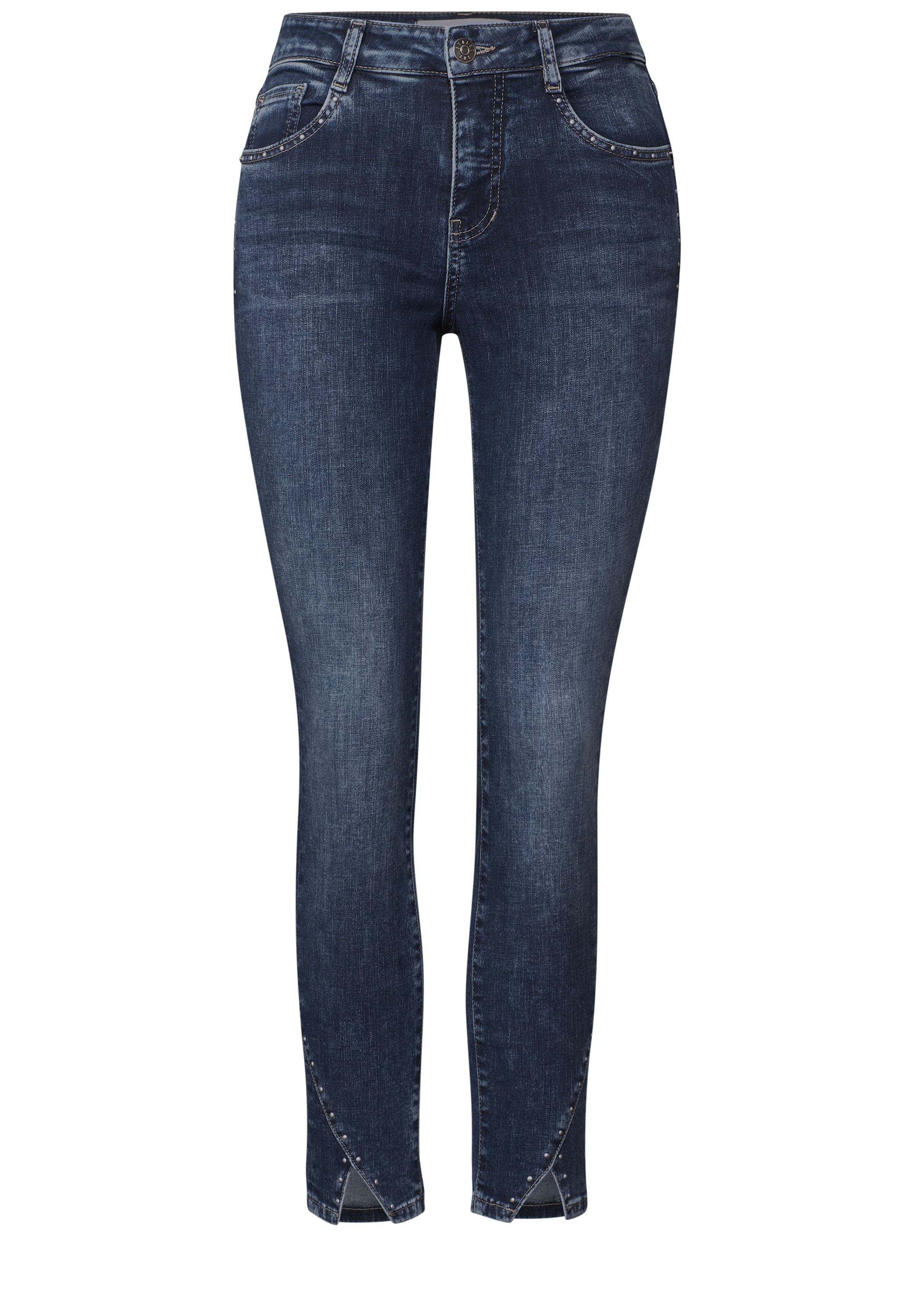 STREET ONE 5-Pocket-Jeans »Style YORK«, mit Schlitz und Nieten