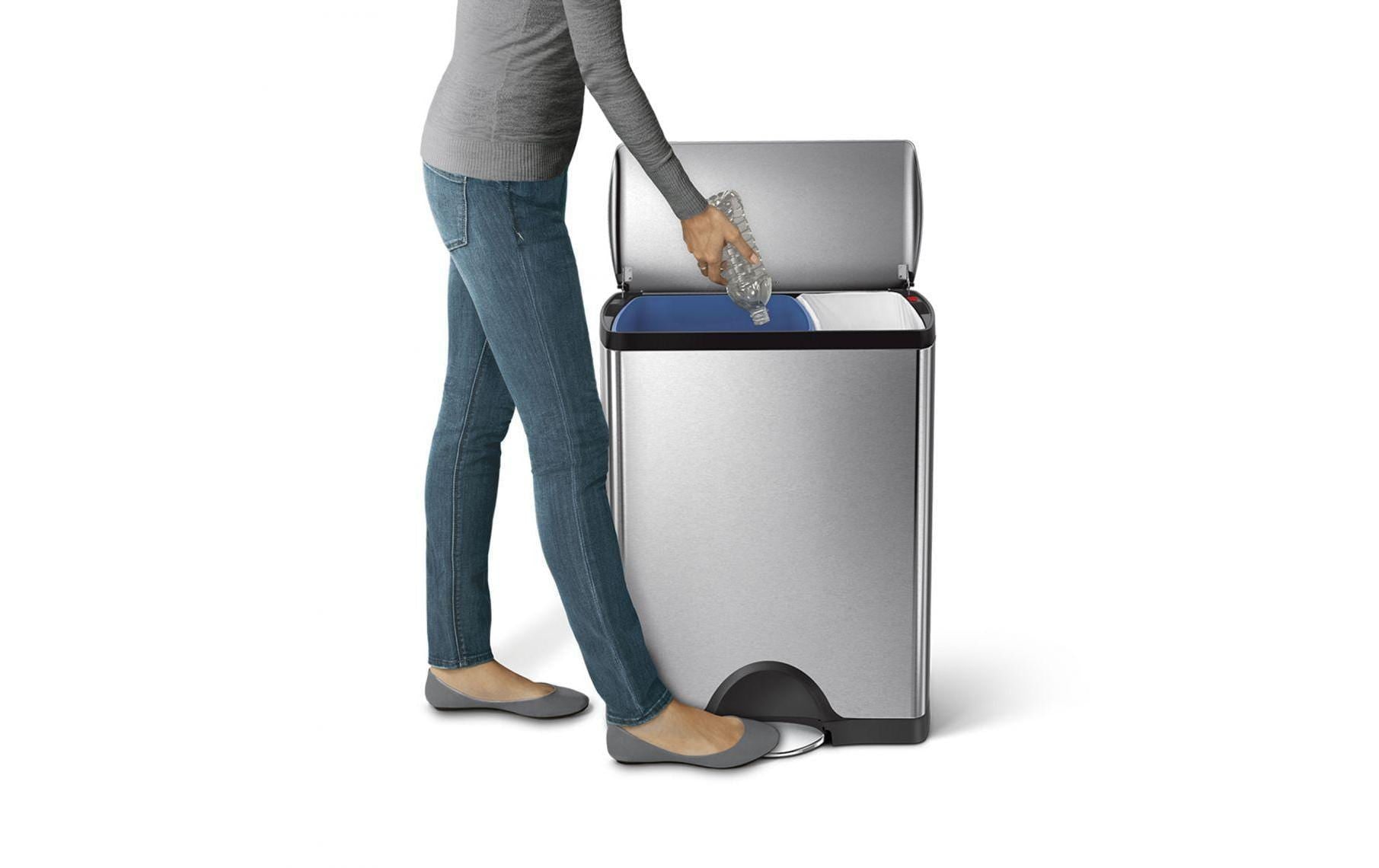 simplehuman Mülltrennsystem »rechteckiger Recycler 46L«