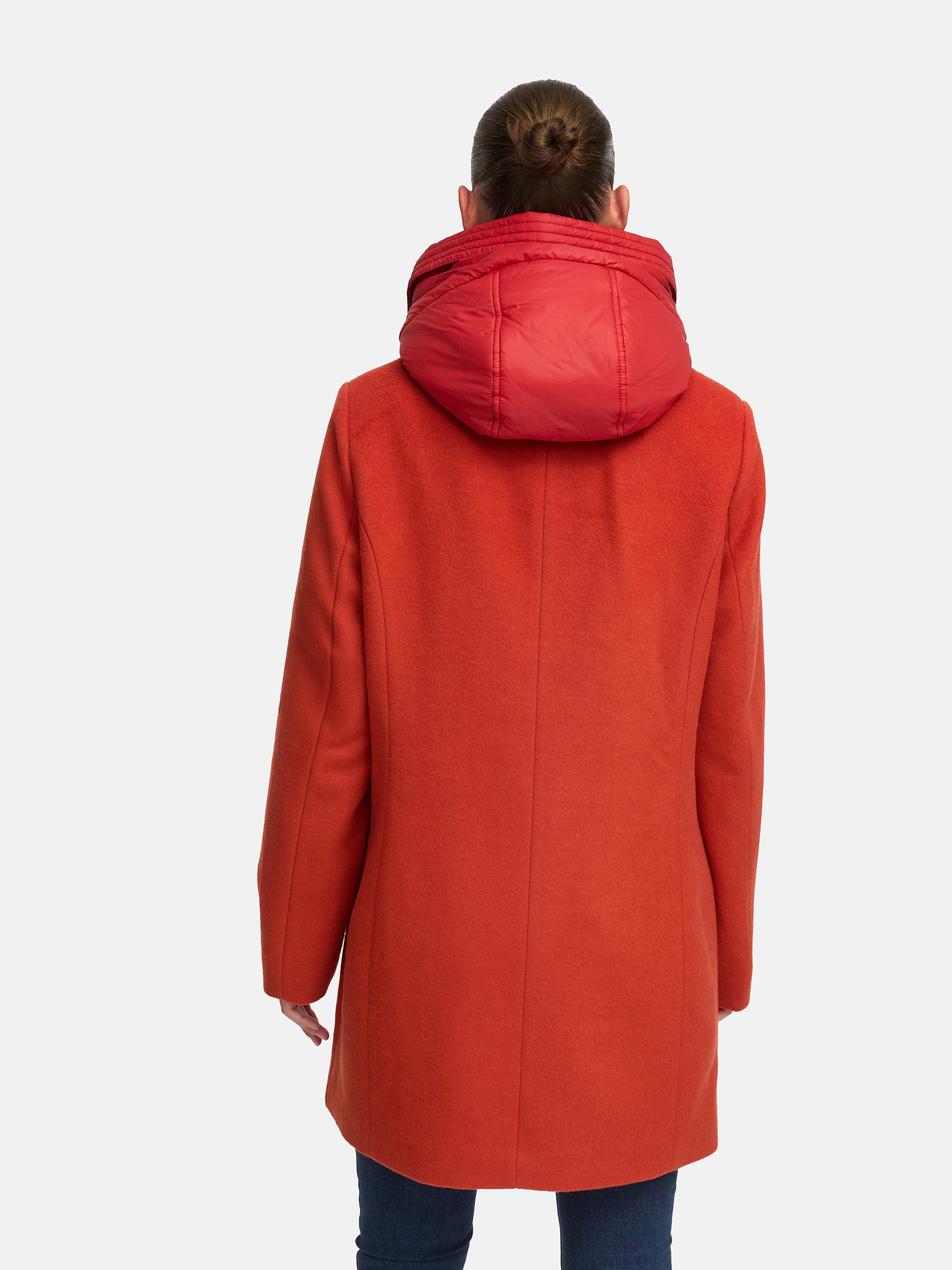 MANISA Wolljacke mit Kapuze mit herausnehmbarer Kapuze