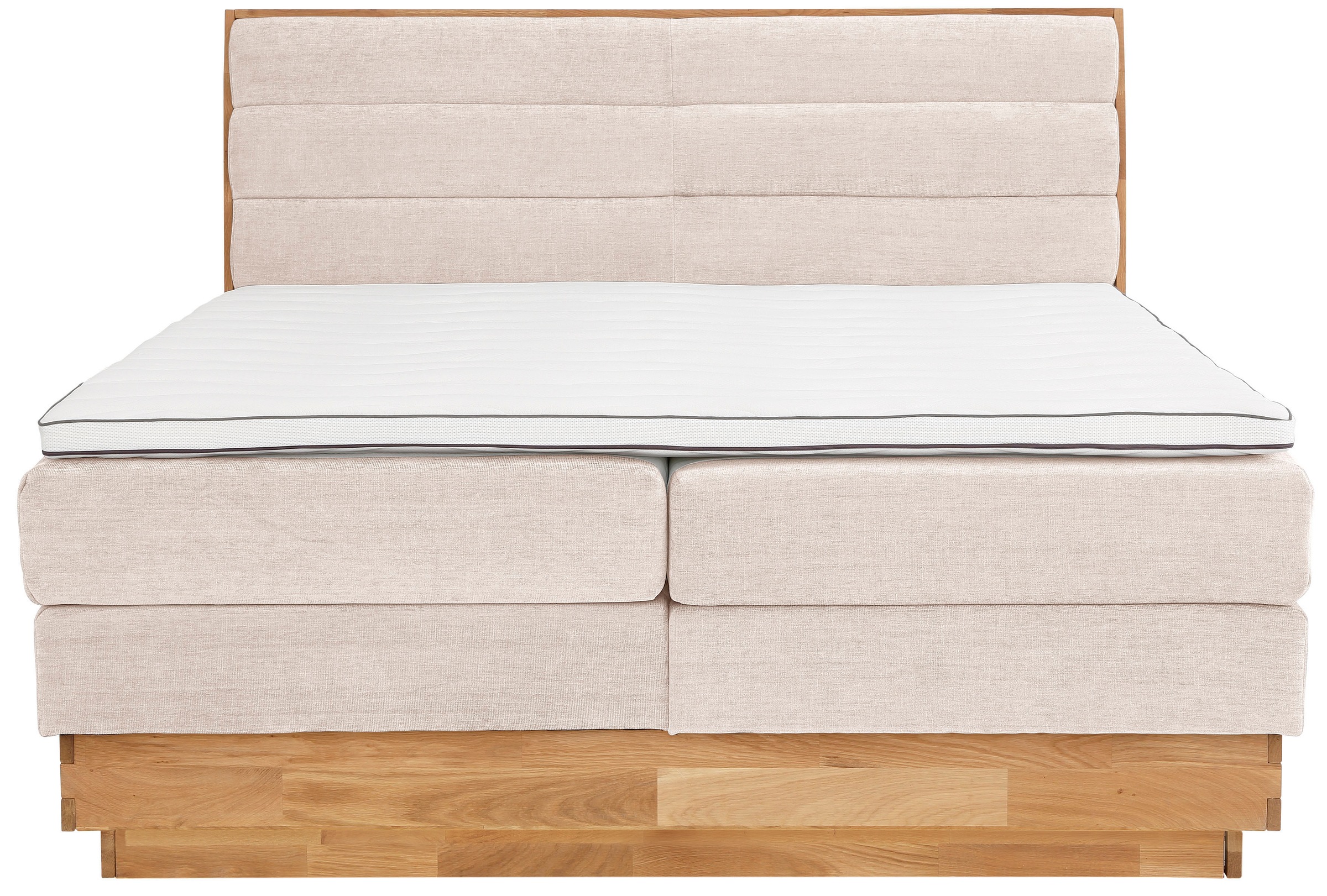GOODproduct Boxspringbett »Jenna«, ohne LED-Beleuchtung, mit zertifizierten, recycelten Bezugsstoffen