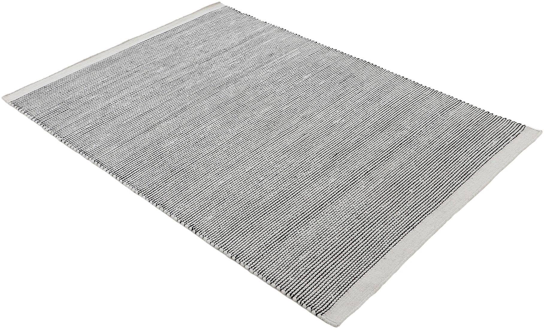 carpetfine Wollteppich »Mona«, rechteckig, 5 mm Höhe, Wolle, Wendeteppich aus Wolle/Baumwolle, Wohnzimmer