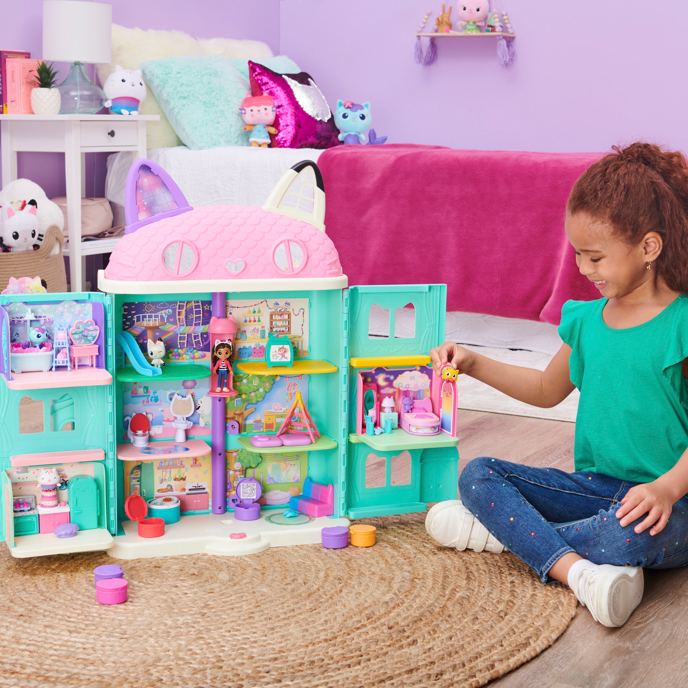 Spin Master Monde de jeu »Gabby's Dollhouse – Deluxe Room – Pillow Cat's Schlafzimmer«