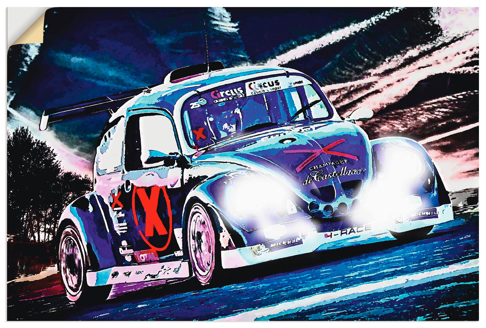 Image of Artland Wandbild »Käfer Funcup Spa 2017«, Auto, (1 St.), in vielen Grössen & Produktarten - Alubild / Outdoorbild für den Aussenbereich, Leinwandbild, Poster, Wandaufkleber / Wandtattoo auch für Badezimmer geeignet bei Ackermann Versand Schweiz