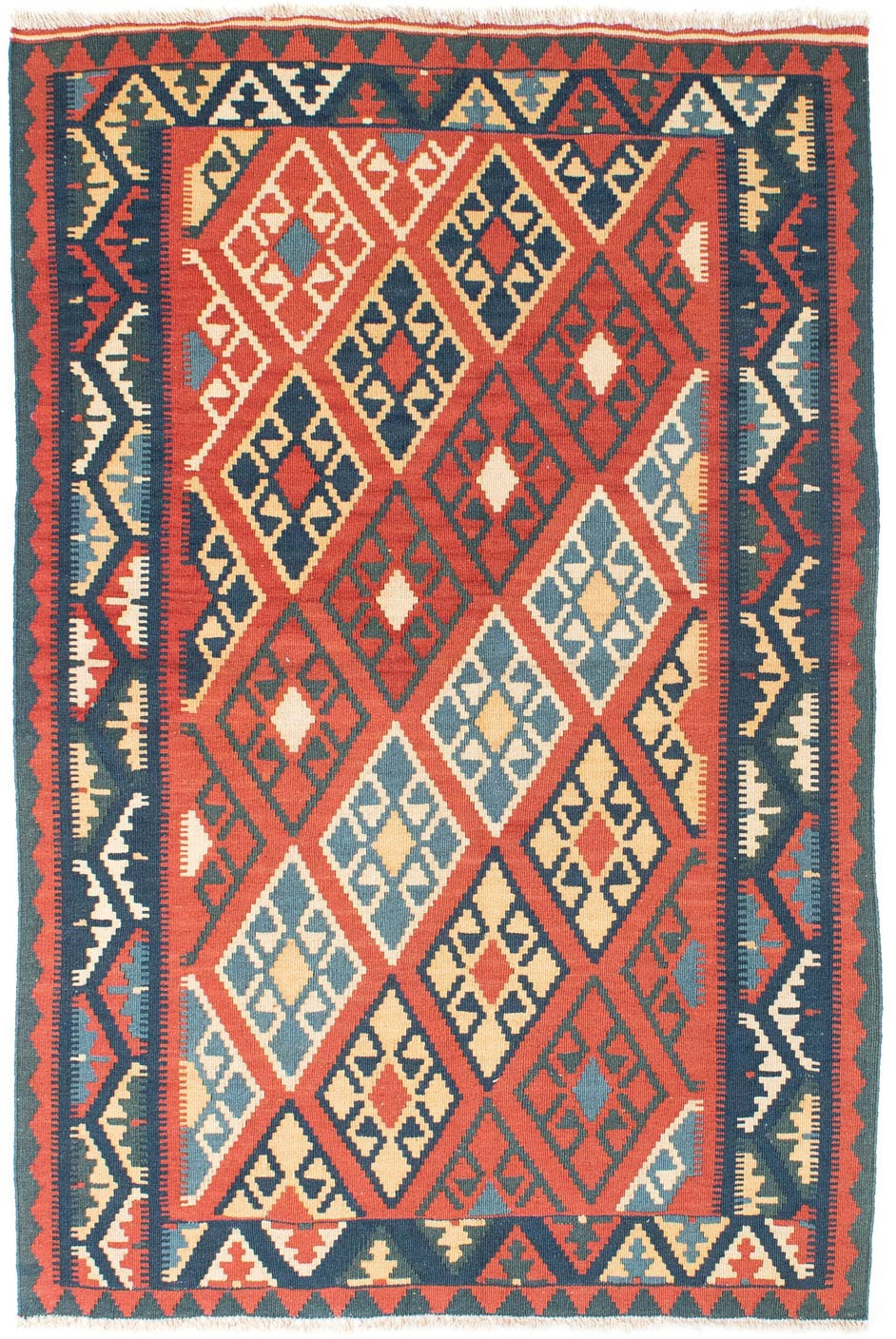 Image of morgenland Wollteppich »Gabbeh Felder Colorato 136 x 100 cm«, rechteckig, 2 mm Höhe, Handgeknüpft bei Ackermann Versand Schweiz