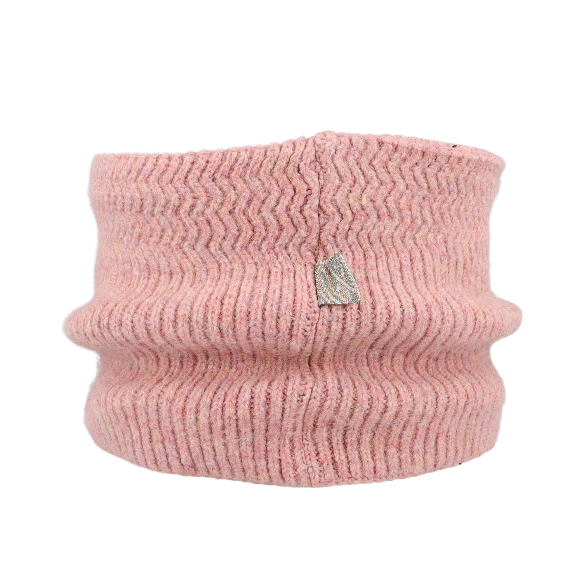MAXIMO Boucle Écharpe tube, mélange, doux, doublure jersey, zigzag, 17 x 25 cm