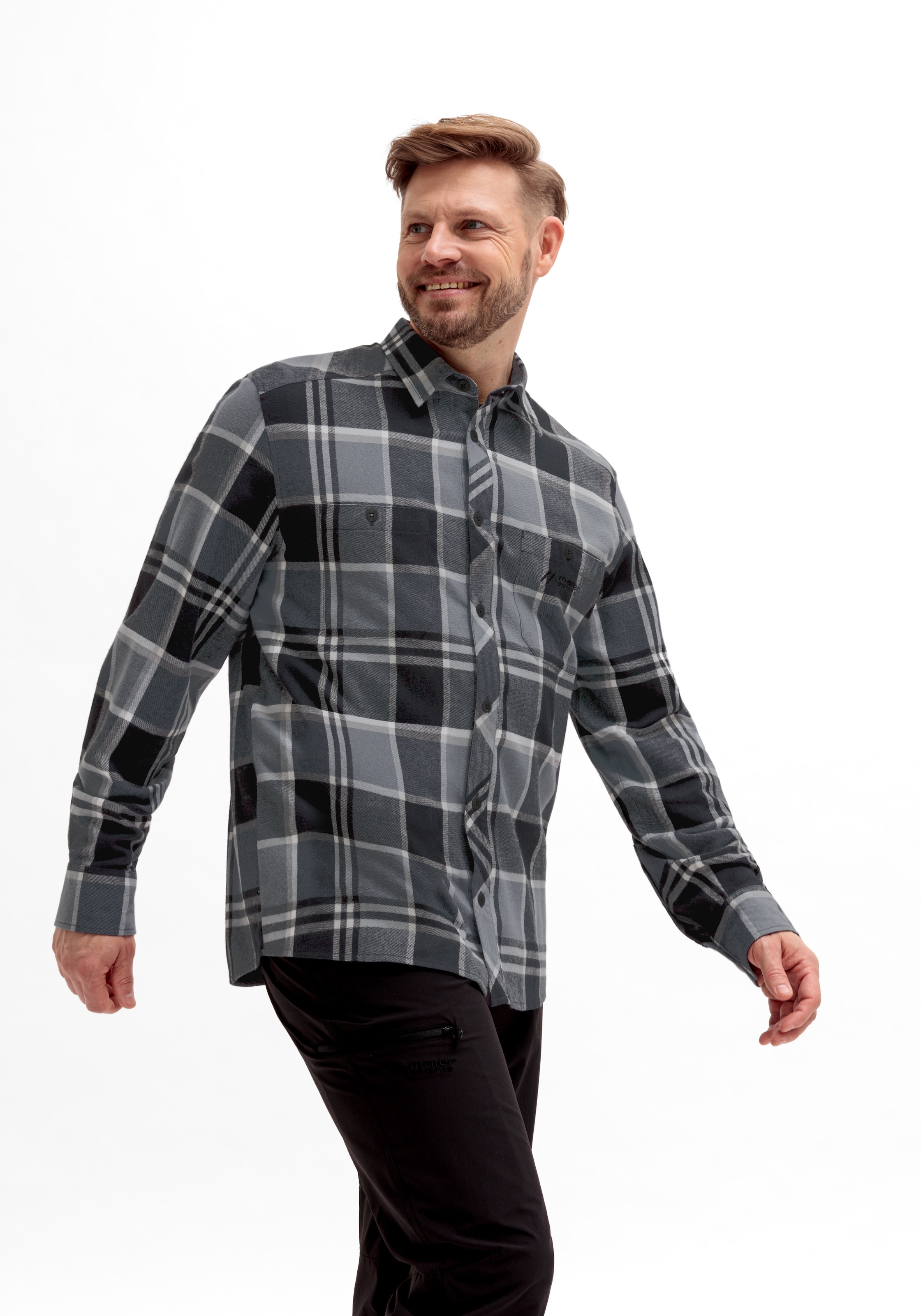 Maier Sports Chemisier fonctionnel »Predeal 2.0 M« Herren Hemd warm u. atmungsaktiv