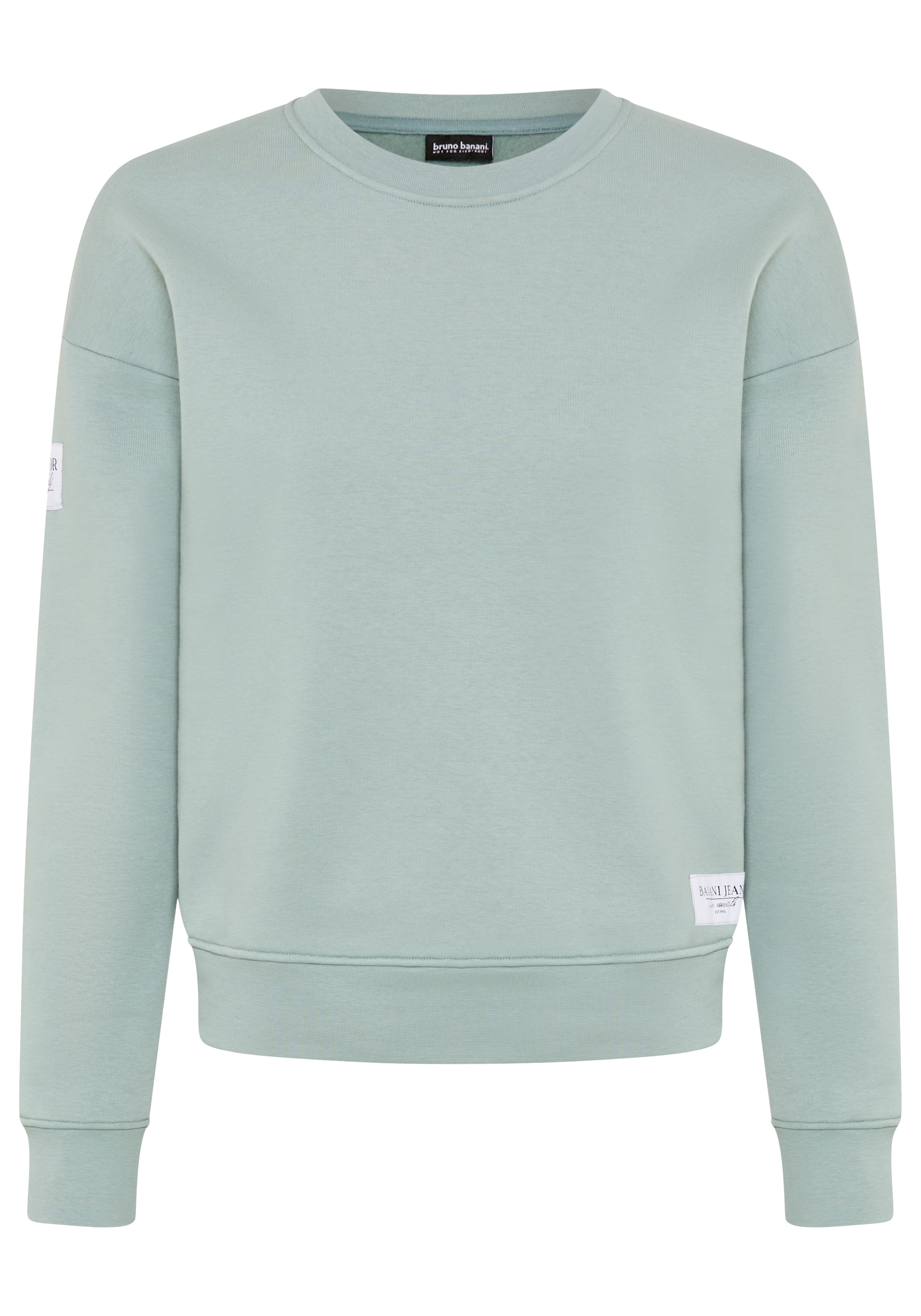 Bruno Banani Sweatshirt , mit Rundhalsausschnitt und platzierten Weblabels
