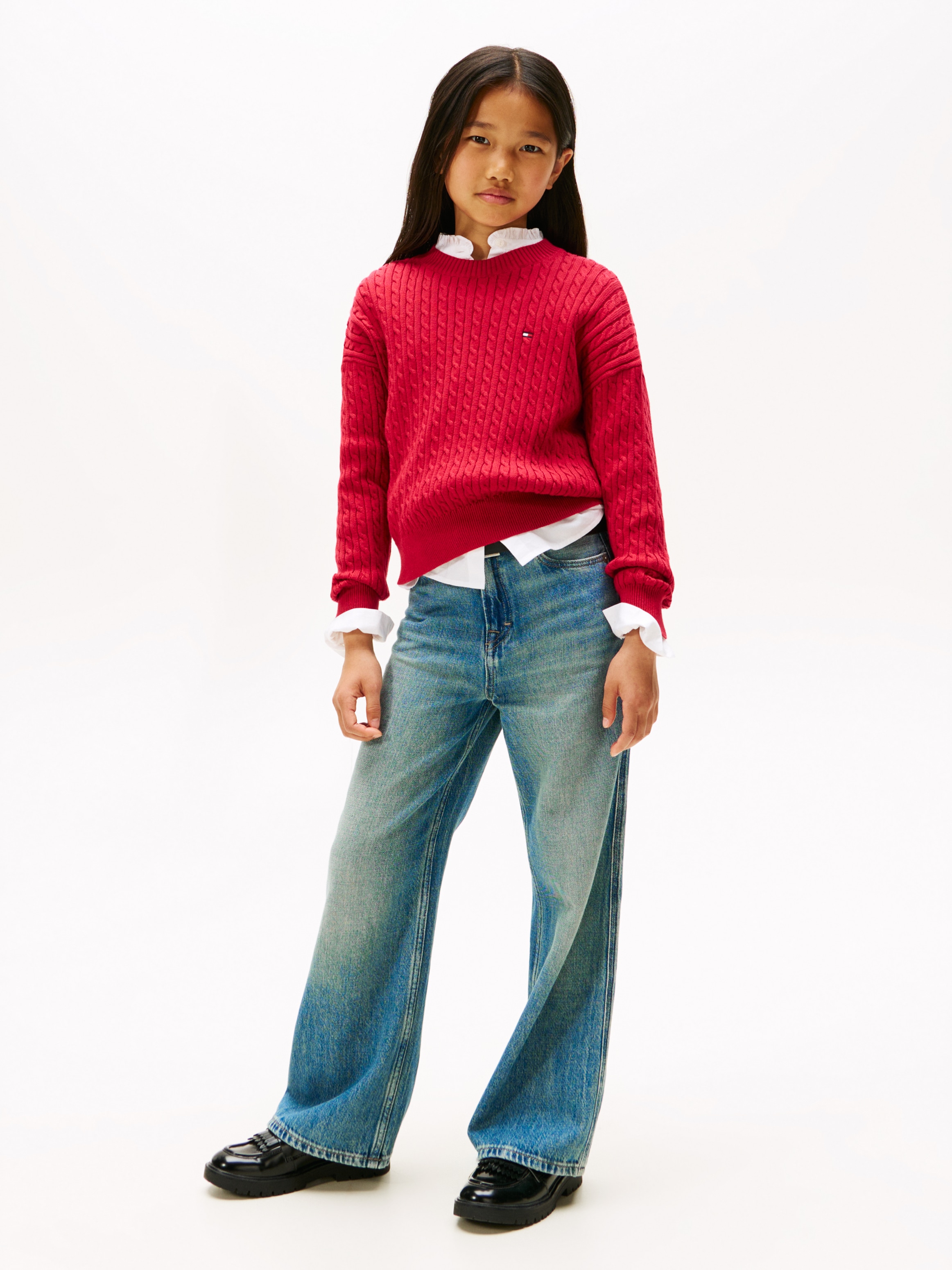 Tommy Hilfiger Strickpullover »CABLE SWEATER«, Kinder bis 16 Jahre