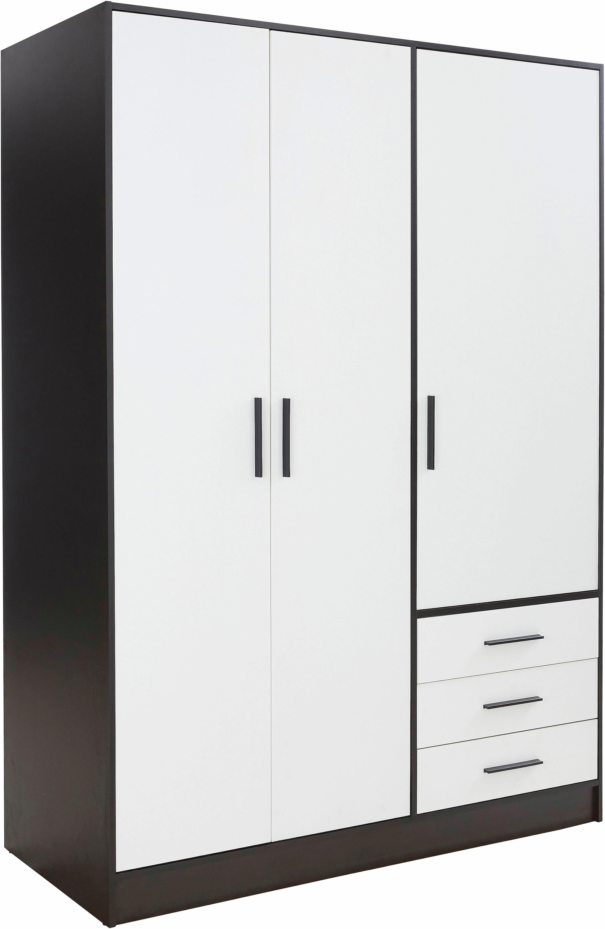 FORTE Kleiderschrank »Jupiter, Made in Europe, mit Schubladen«, (Masse (T/H): 60/200 cm), viel Stauraum, 2 Breiten und 4 Farben