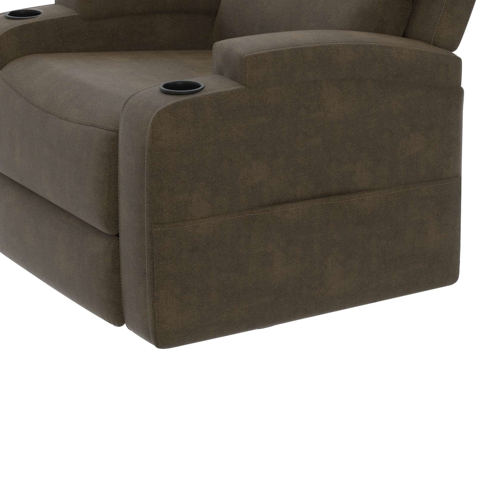 GOODproduct 3-places »NAPORI Microfaser, Multimediasofa, Kinosessel XXL« canapé cinéma avec 2 x fonction relaxation et porte-boissons