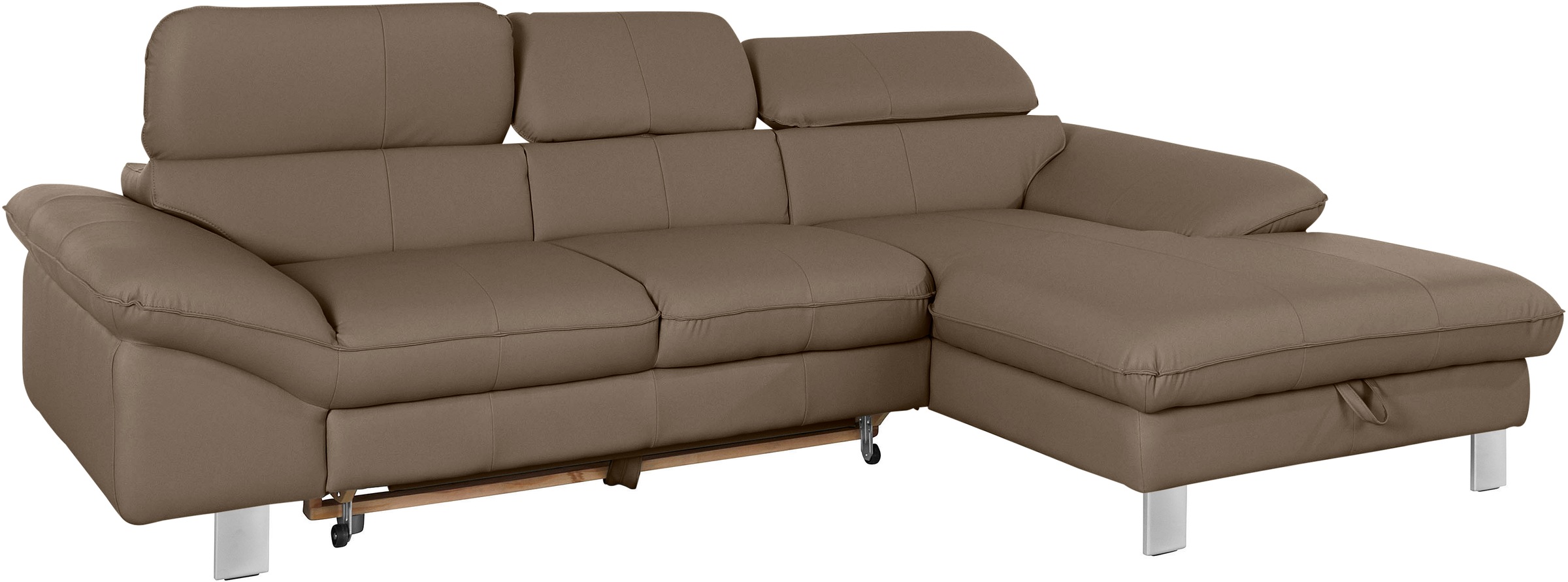 COTTA Ecksofa Driver, mit Kopfteilverstellung, wahlweise mit Bettfunktion