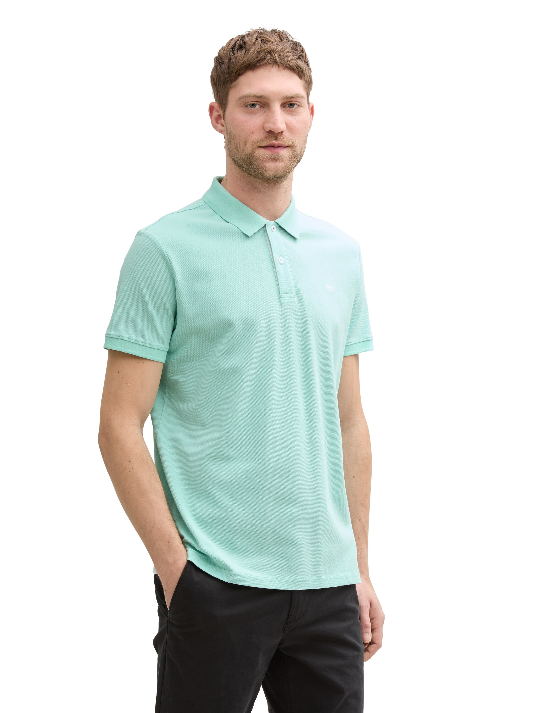 TOM TAILOR Poloshirt, mit farblich hervorgehobener Knopfleiste