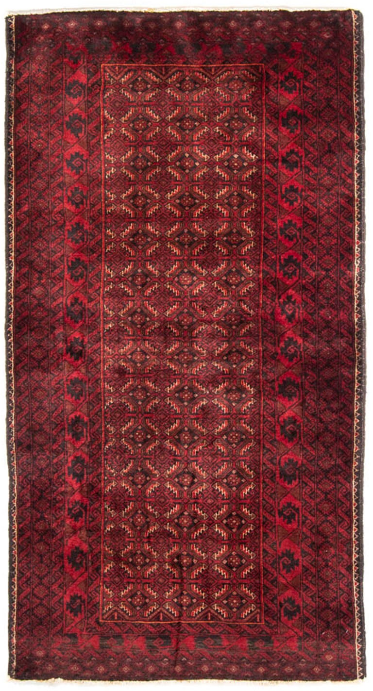 Image of morgenland Hochflor-Läufer »Belutsch Durchgemustert Rosso scuro 216 x 107 cm«, rechteckig, 0,8 mm Höhe, Handgeknüpft bei Ackermann Versand Schweiz
