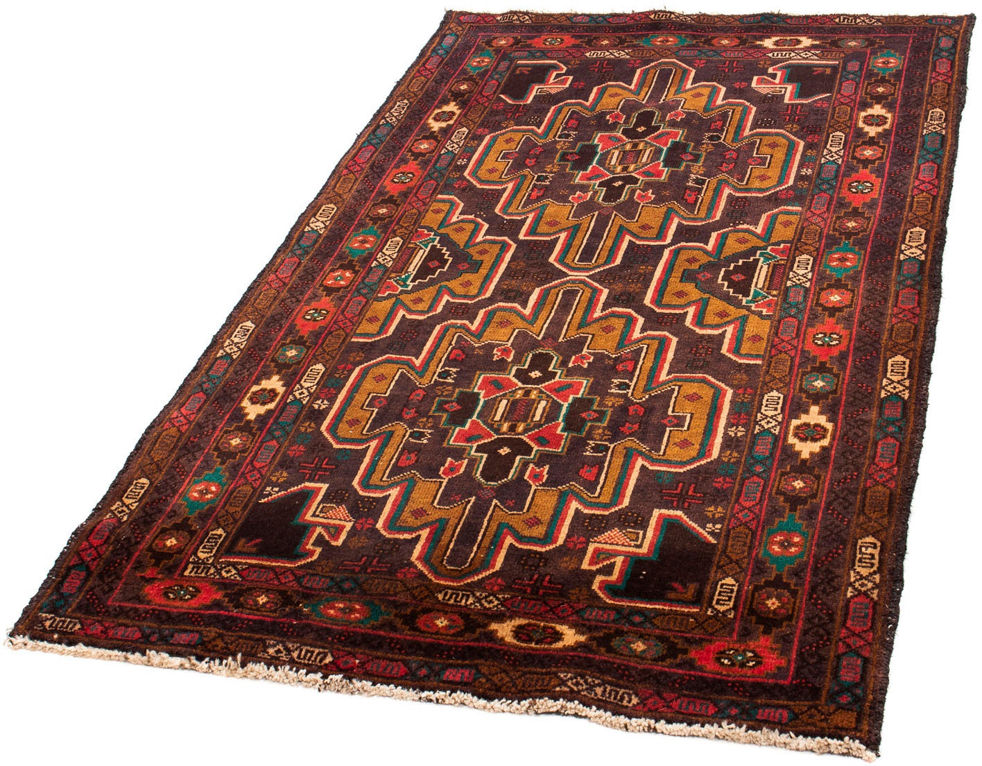 Image of morgenland Orientteppich »Belutsch - 160 x 90 cm - dunkelbraun«, rechteckig, 8 mm Höhe, Wohnzimmer, Handgeknüpft, Einzelstück mit Zertifikat bei Ackermann Versand Schweiz