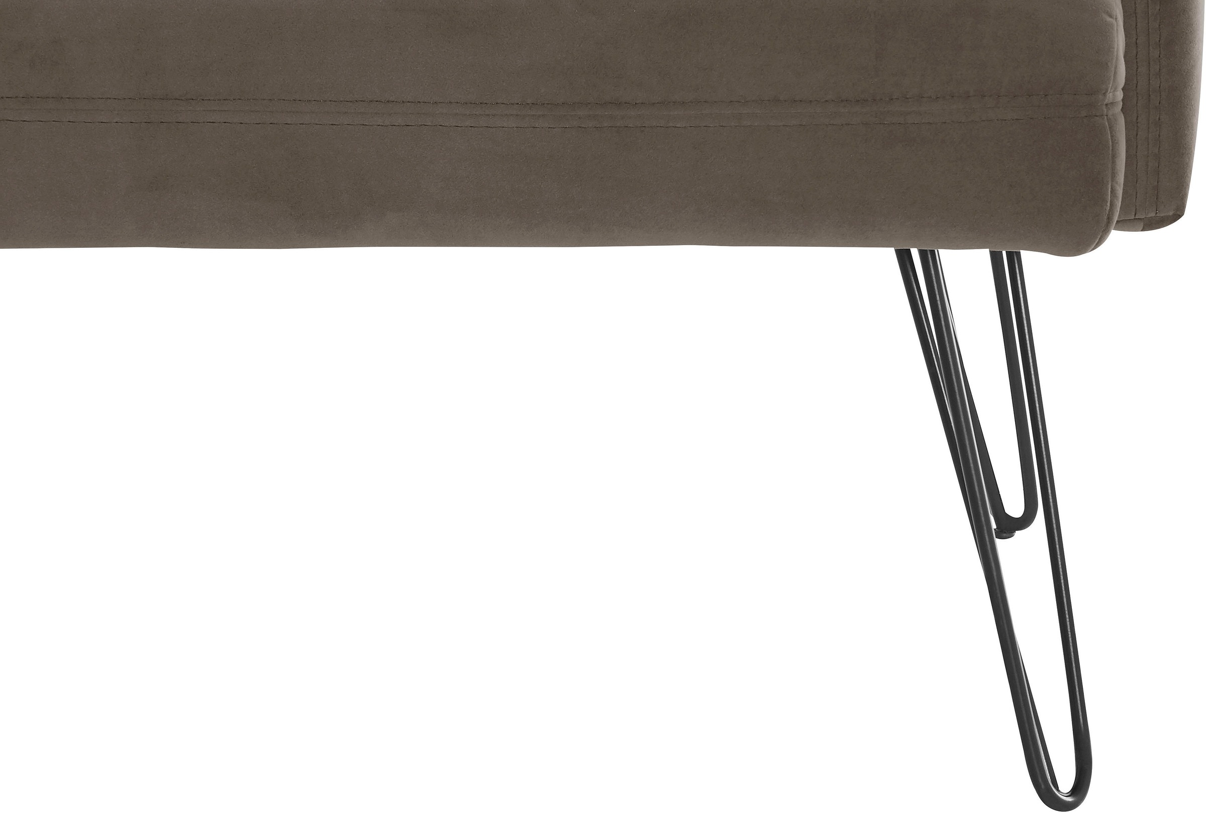 exxpo - sofa fashion Eckbank »Doppio, Chesterfield Optik, komfortabel und bequem, hohe Designfüsse«, Frei im Raum stellbar