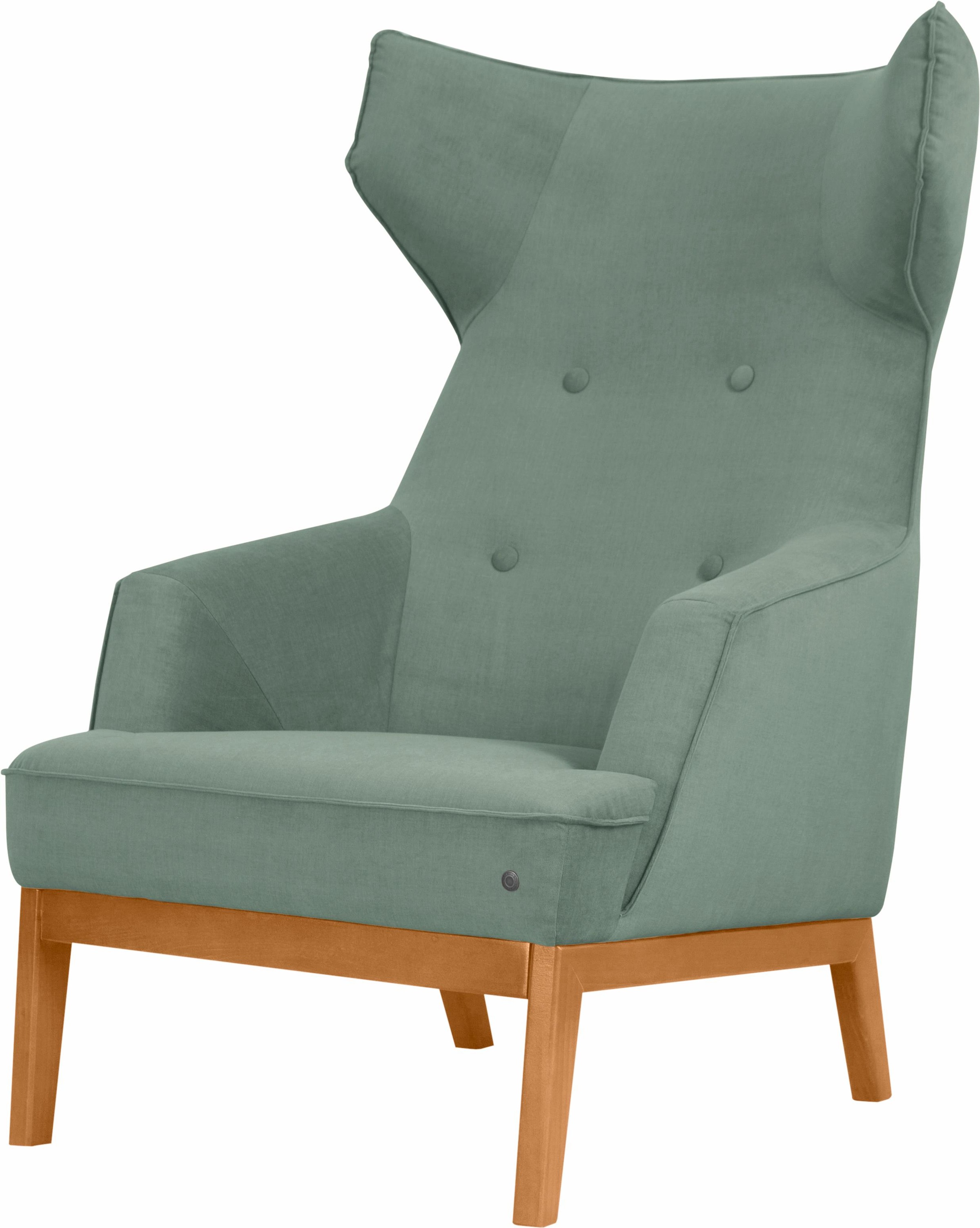 Image of TOM TAILOR Ohrensessel »COZY«, im Retrolook, mit Kedernaht und Knöpfung, Füsse Buche natur bei Ackermann Versand Schweiz