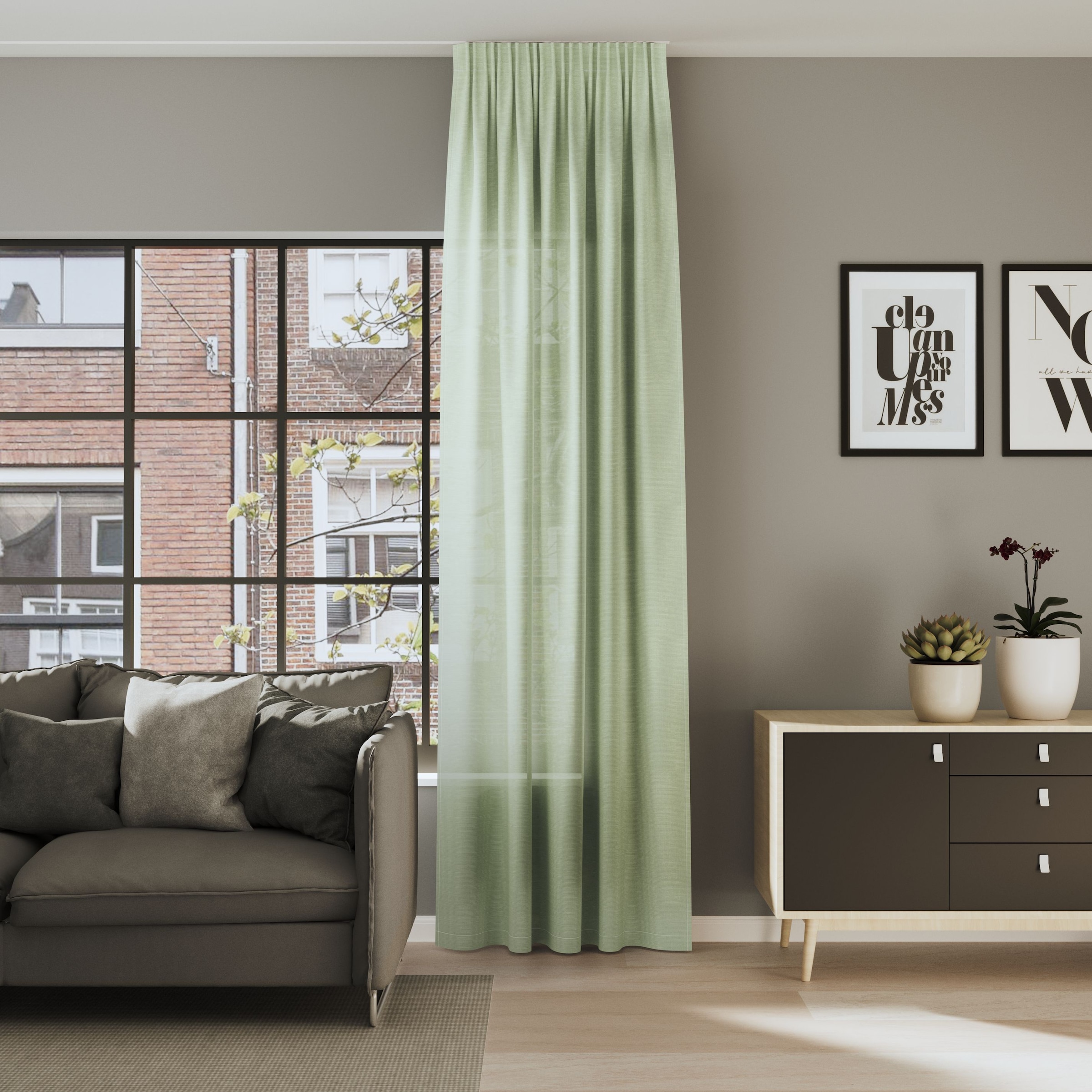 Neutex for you! Rideau »ALLEY« Bande multifonctionnelle 1 cuis tlg. design rayé semi-transparent