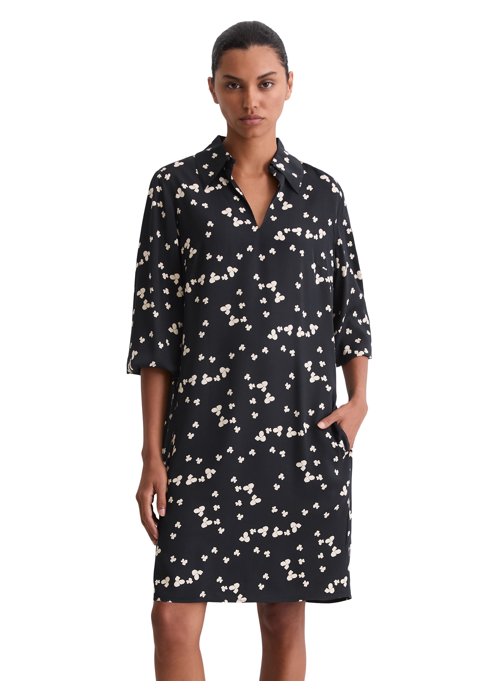 Image of Marc OPolo Blusenkleid mit Allover-Print, loose fit, ungefüttert