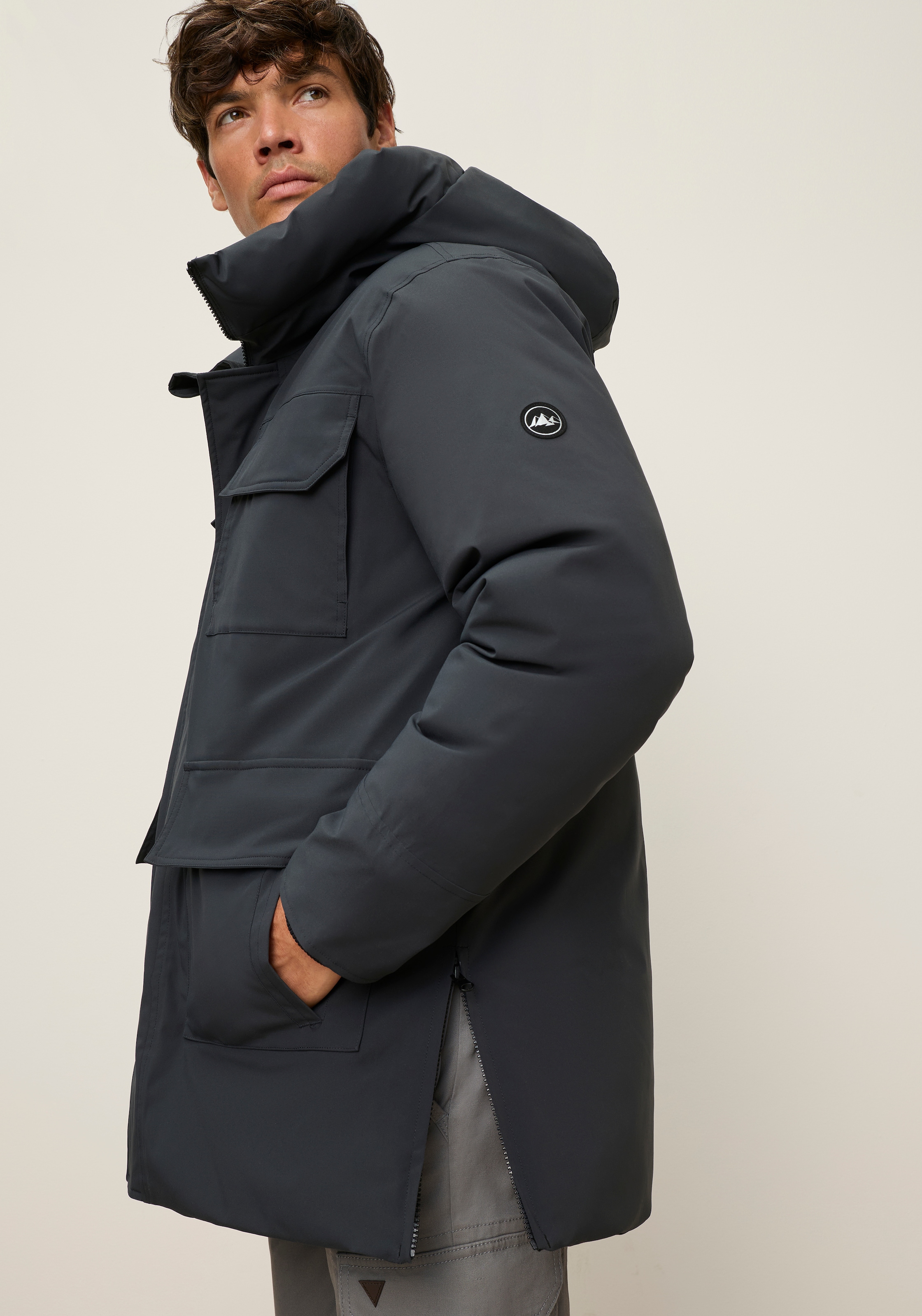 Polarino Funktionsparka mit Kapuze Ideal für den Winter mit grossen Taschen und Kapuze