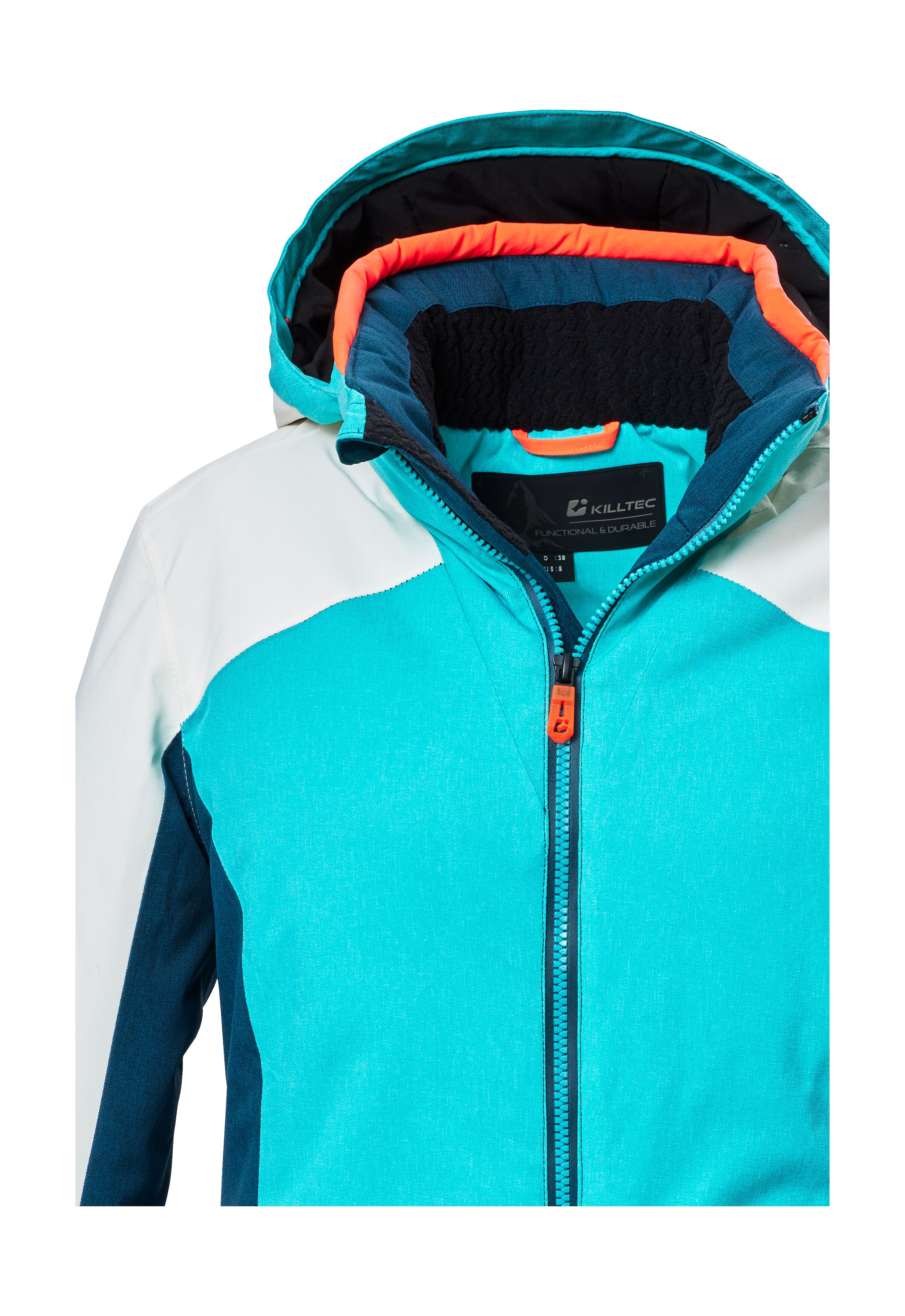 Killtec Skijacke »KSW 66 WMN SKI JCKT«, Damen Skijacke: wasserdicht, atmungsaktiv, Colourblock Design