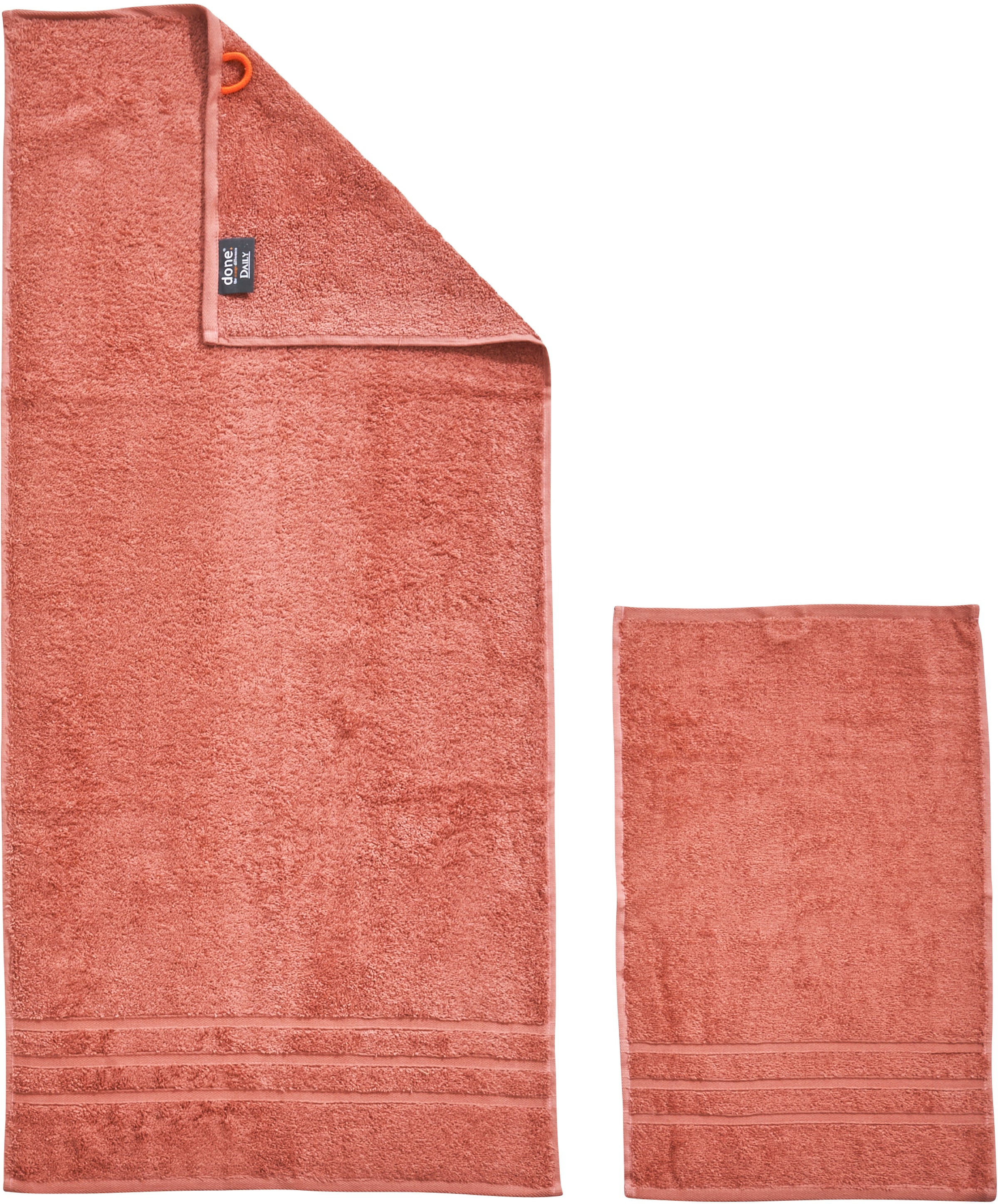 done.® Handtuch Set »Daily Uni«, (Set, 4 St., 2 Handtücher (50x100 cm)-2 Duschtücher (70x140 cm), 2x Handtücher (50x100 cm) & 2 Duschtücher(70x140 cm)