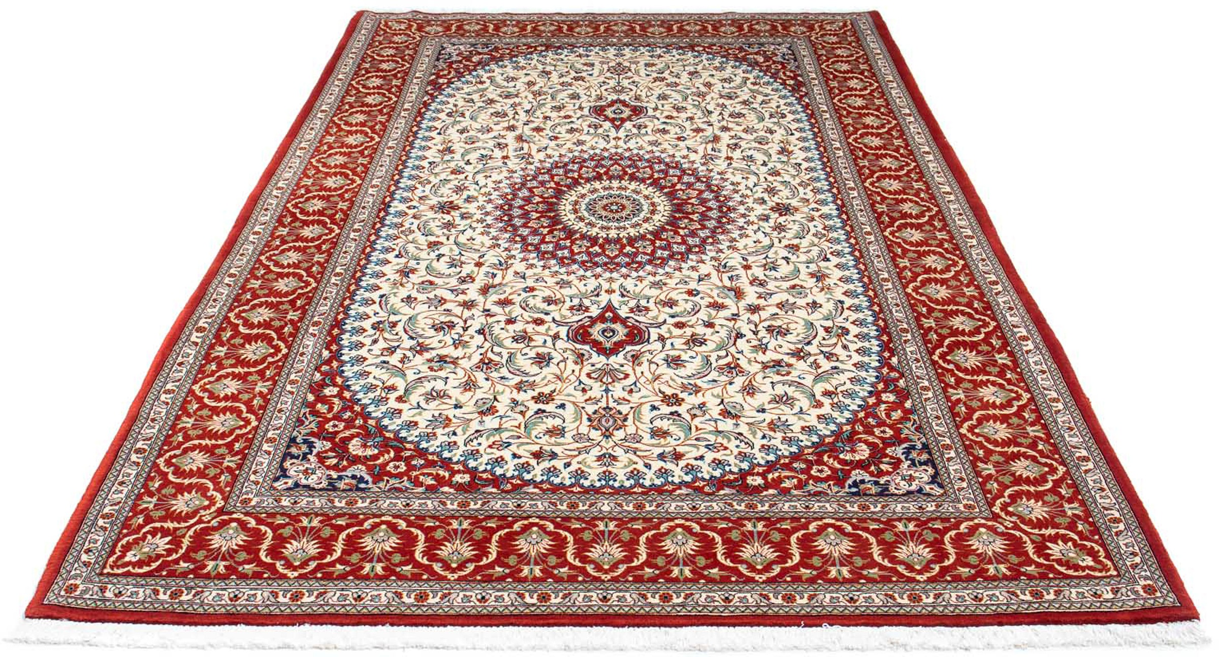 Image of morgenland Orientteppich »Perser - Ghom - 261 x 156 cm - beige«, rechteckig, 10 mm Höhe, Wohnzimmer, Handgeknüpft, Einzelstück mit Zertifikat bei Ackermann Versand Schweiz