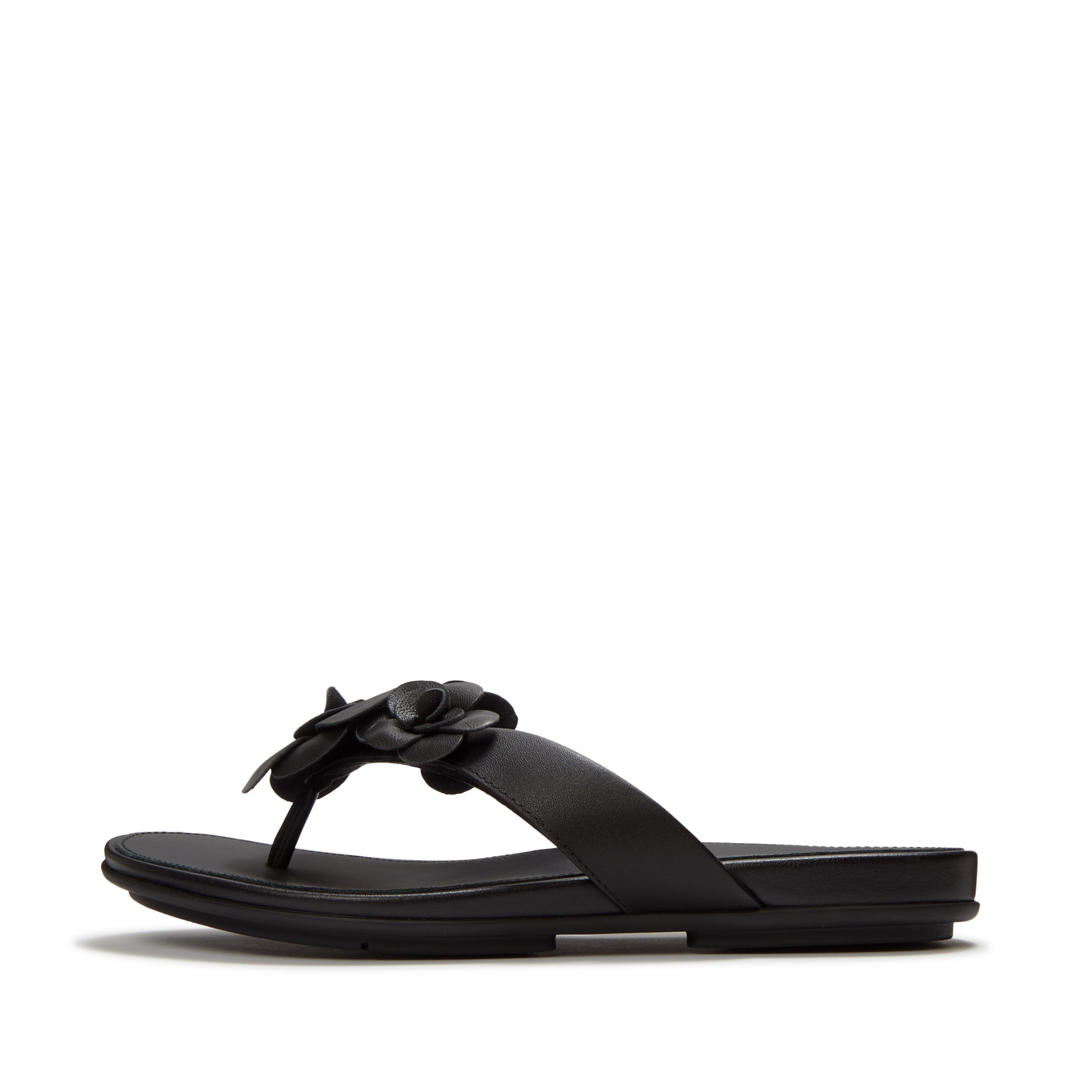 Fitflop Dianette »GRACIE FLOWER LEATHER FLIP-FLOPS«  Tongs séparateurs d'orteils, chaussure d'été avec fleur voyante