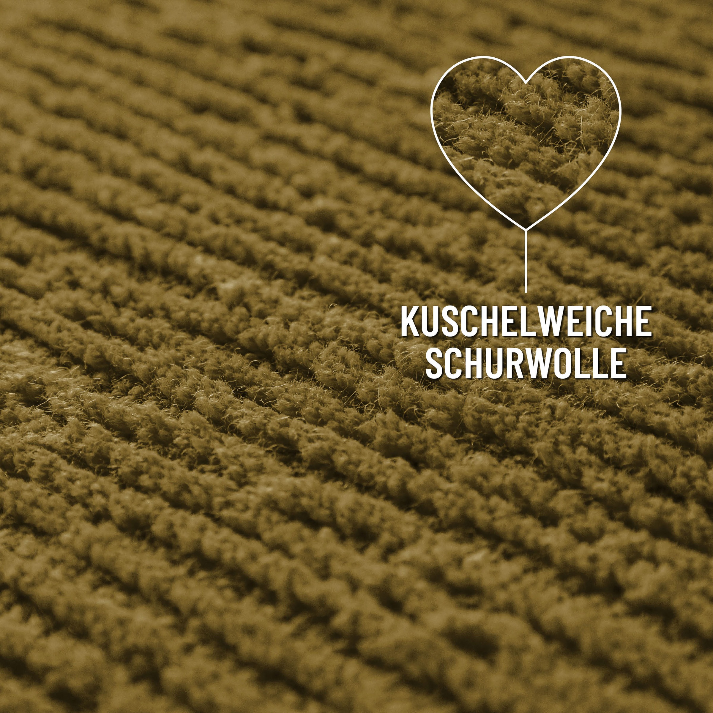 Wecon home Tapis »Castello ONE« Rectangulaire 7 mm Höhe Schurwolle, Kurzflor mit Hoch-Tief-Effekt, Wohnzimmer, Streifenmuster