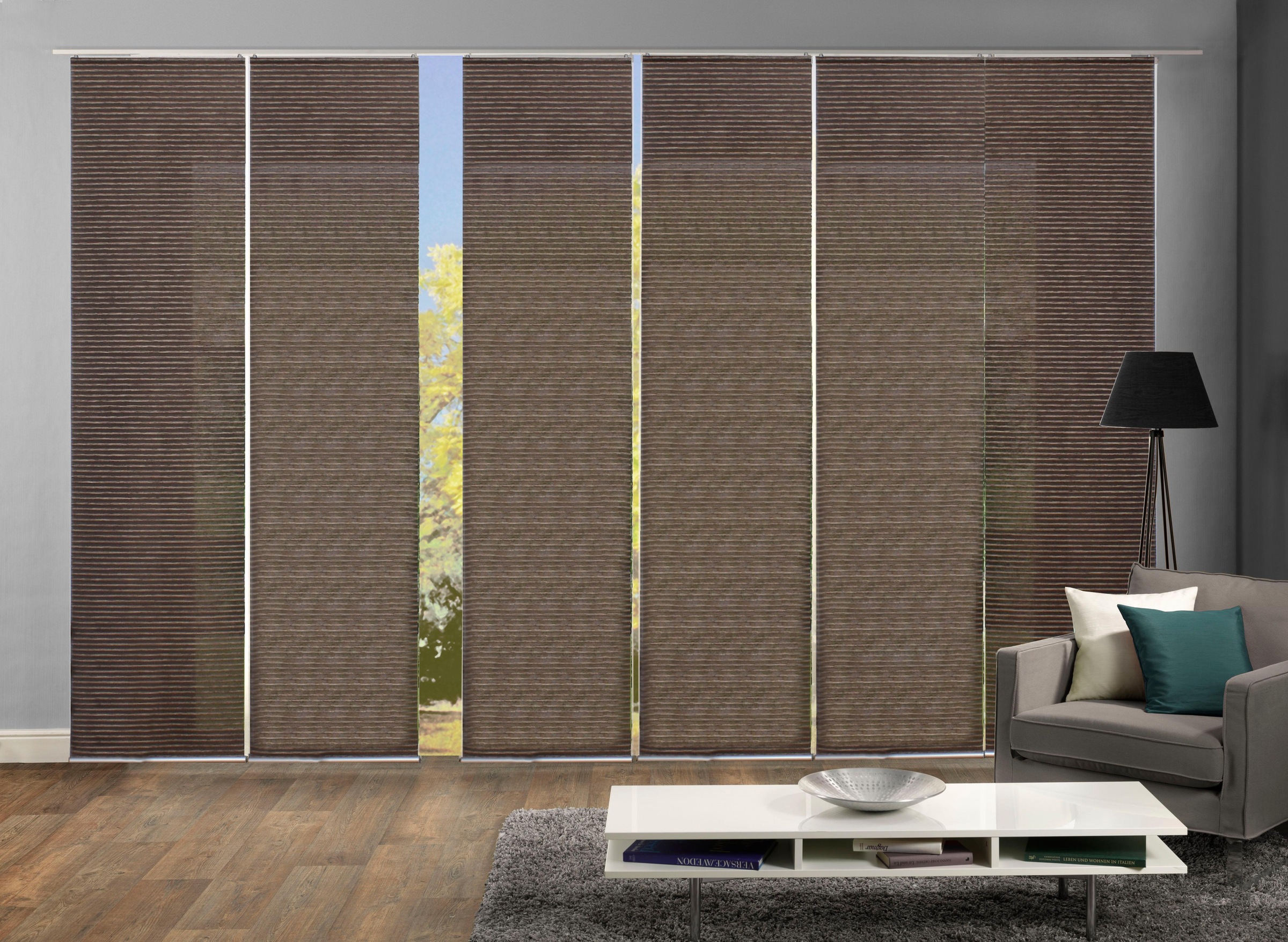 Image of HOME WOHNIDEEN Schiebegardine »SCAR«, (6 St.), HxB: 245x60, inkl. Befestigungszubehör bei Ackermann Versand Schweiz