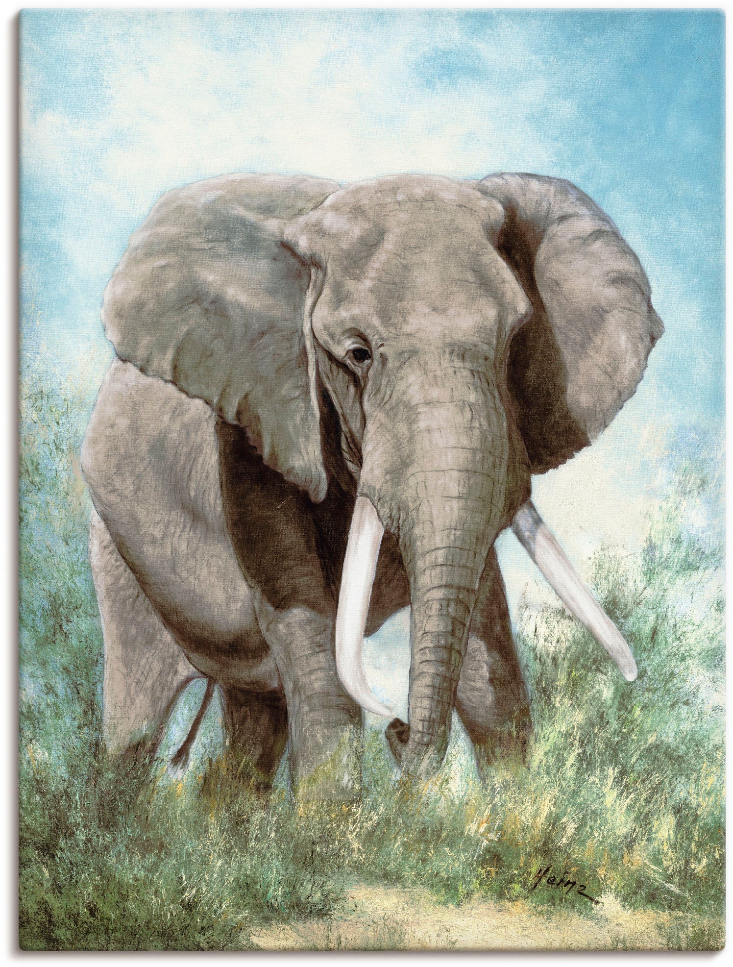 als »Elefant«, Wandaufkleber Wildtiere, Poster St.), (1 versch. Wandbild Alubild, in Leinwandbild, Grössen Artland kaufen oder