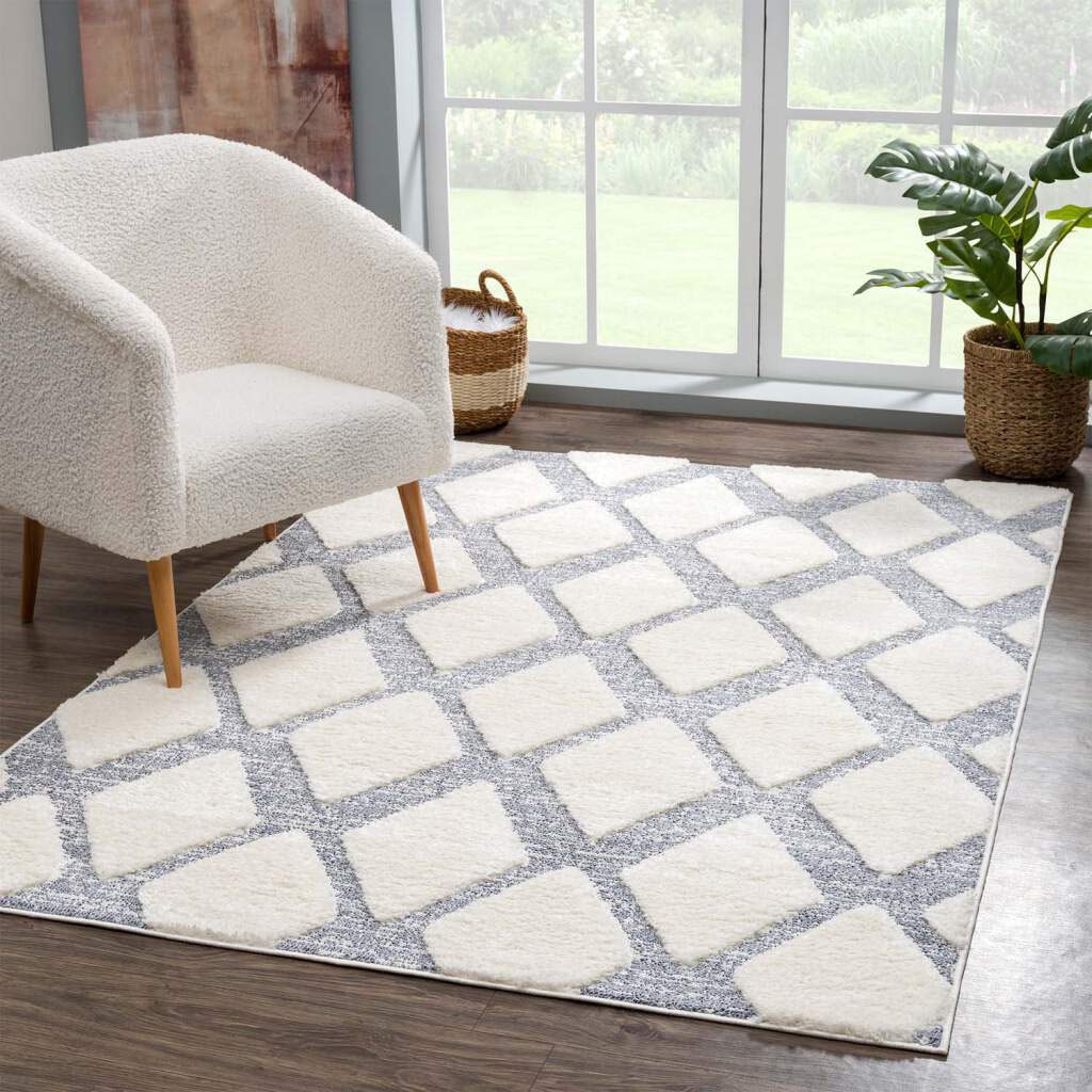 Image of Carpet City Hochflor-Teppich "Focus 4497" rechteckig 20 mm Höhe Läufer, Boho, Hochtief-Muster/ 3D-Effekt, für Wohnzimmer, Schlafzimmer