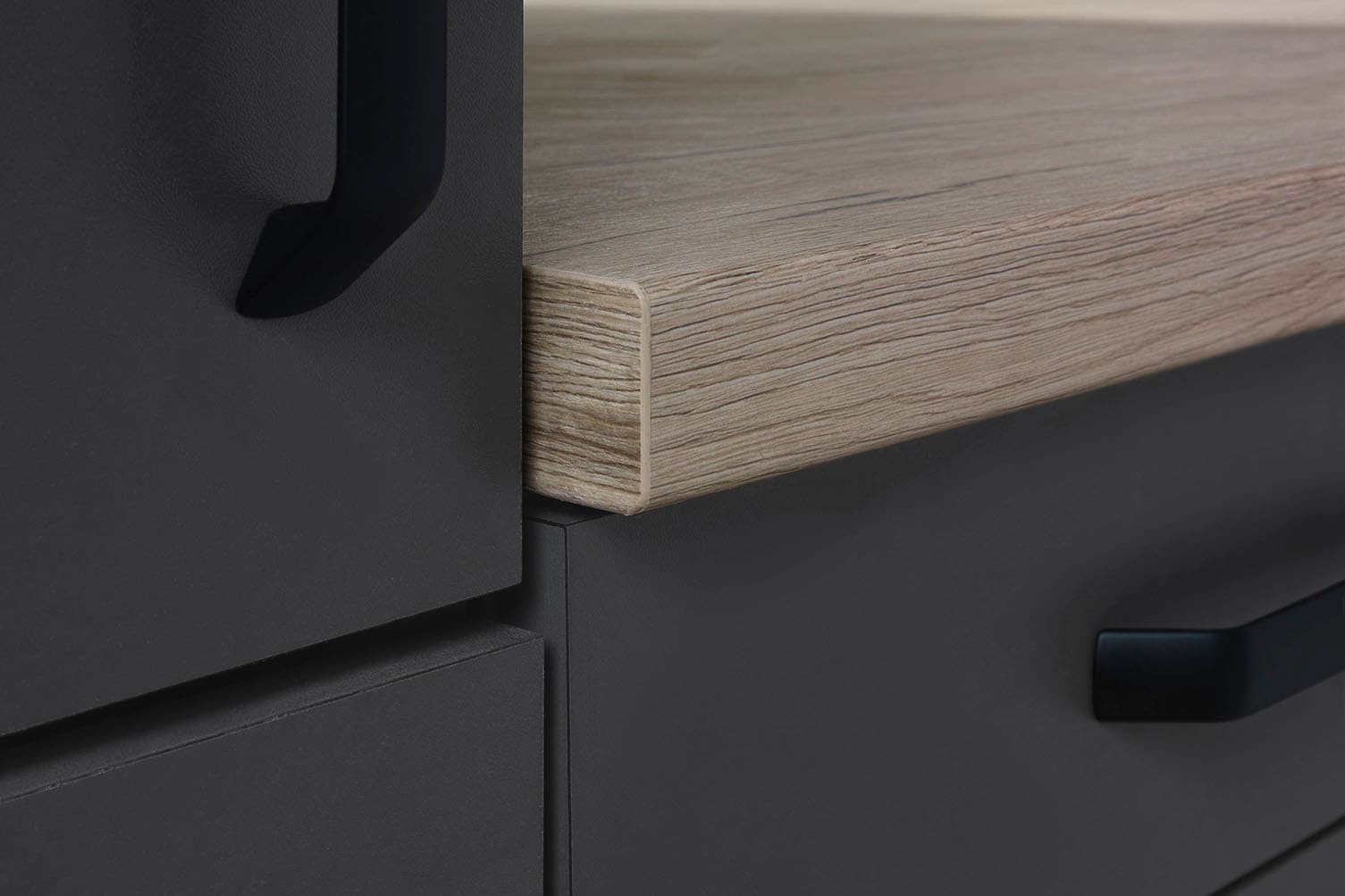 wiho Küchen Winkelküche »"Simi", mit verstellbaren Füssen, wahlweise mit E-Geräten,« Soft-Close-Funktion in Schubkästen & Auszügen,  Stellbreite 225/175 cm