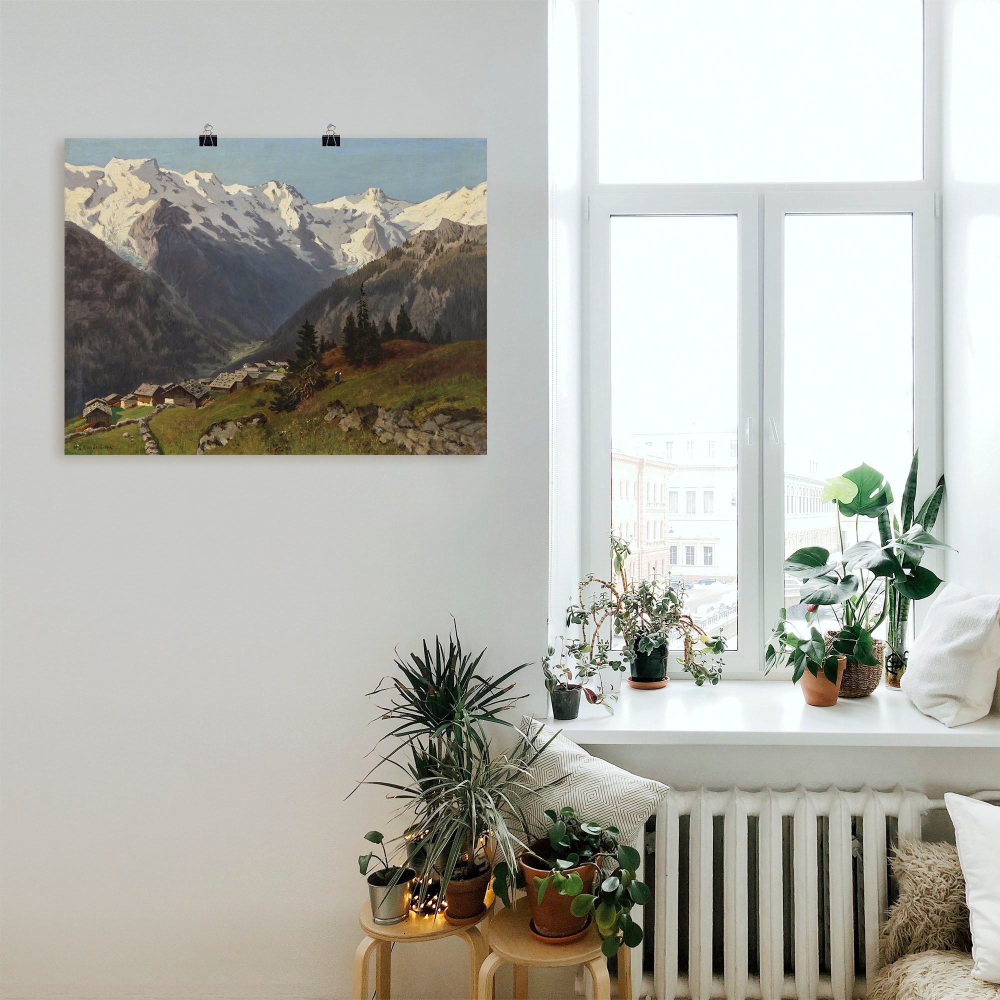 Artland Kunstdruck »Mürren im Berner Oberland, Schweiz. 1913«, Berge & Alpenbilder, (1 St.), als Alubild, Leinwandbild, Wandaufkleber oder Poster in versch. Grössen