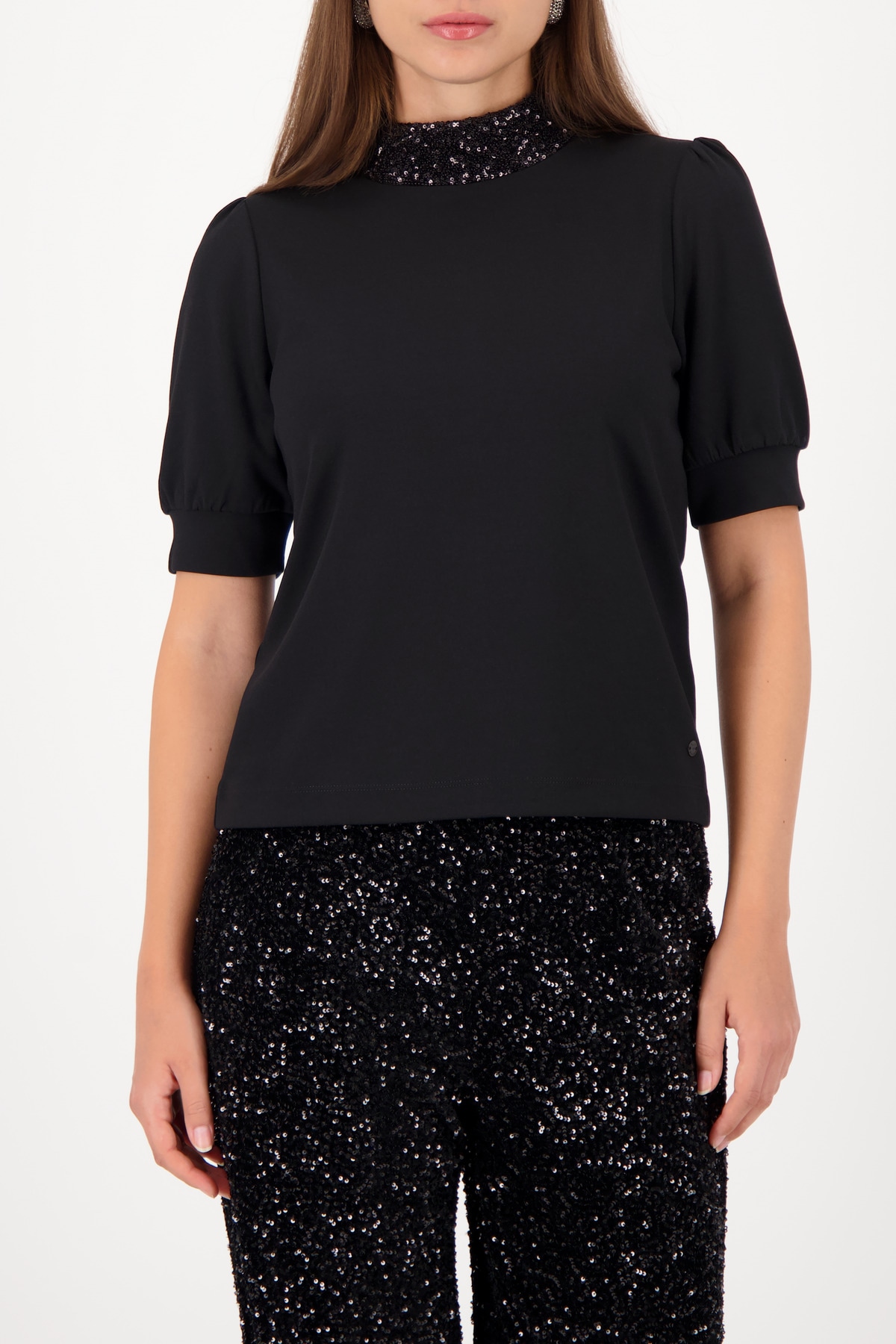 Image of Monari Sweatshirt "Sweatshirt Schmuckkragen", Regular fit mit Stehkragen