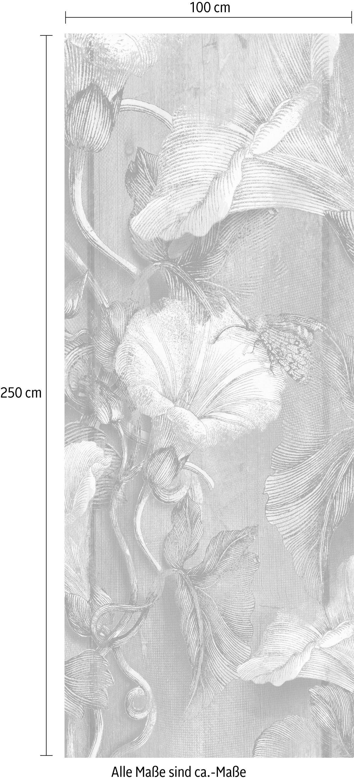 Komar Vliestapete »Digitaldruck Vlies -  Bloomin Panel - Grösse 100 x 250 cm« bedruckt glatt Wohnzimmer, Schlafzimmer