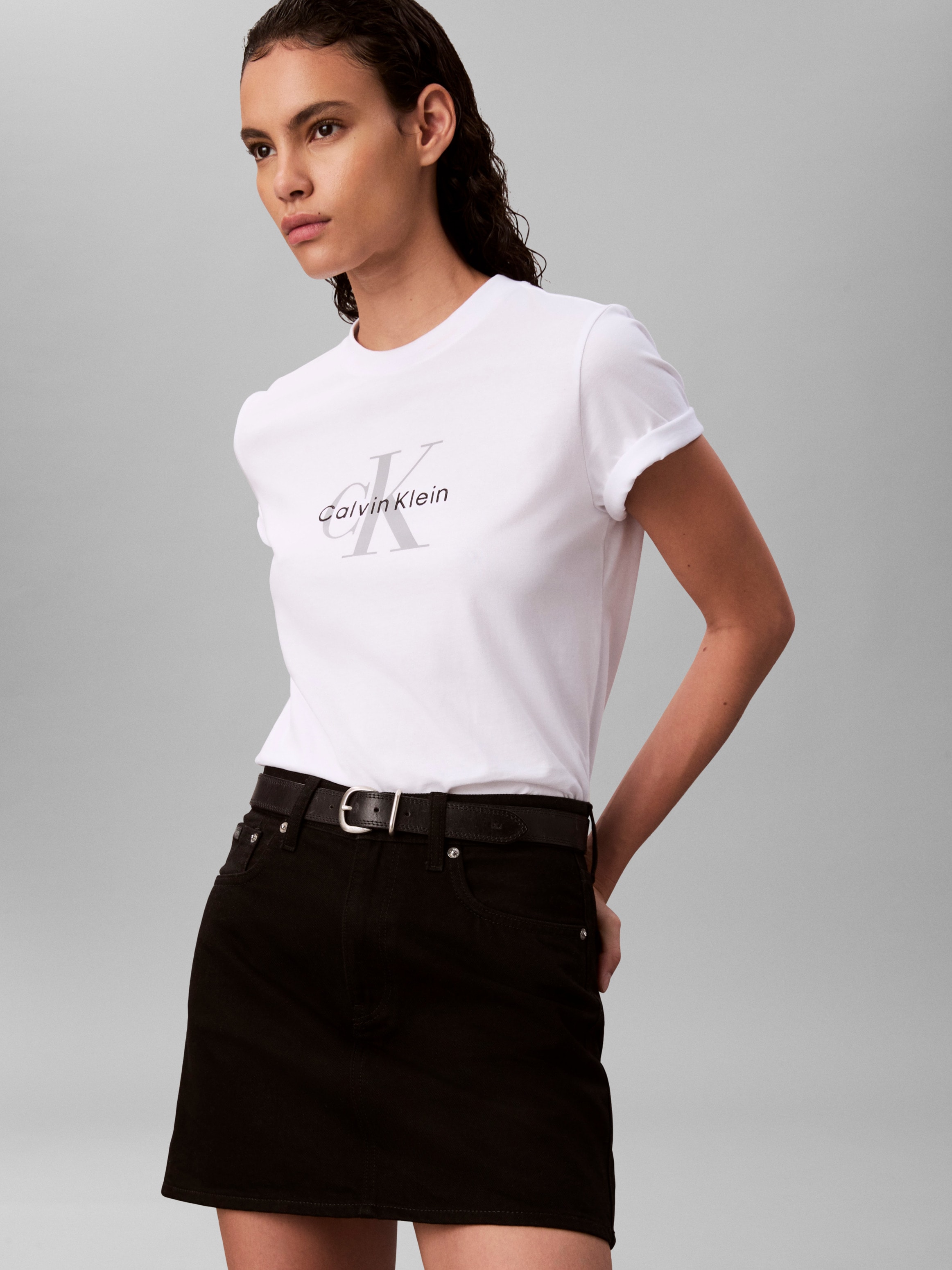 Calvin Klein Jeans T-Shirt »HERO SS CLASSIC MONOLOGO CNECK T« , Logoschriftzug